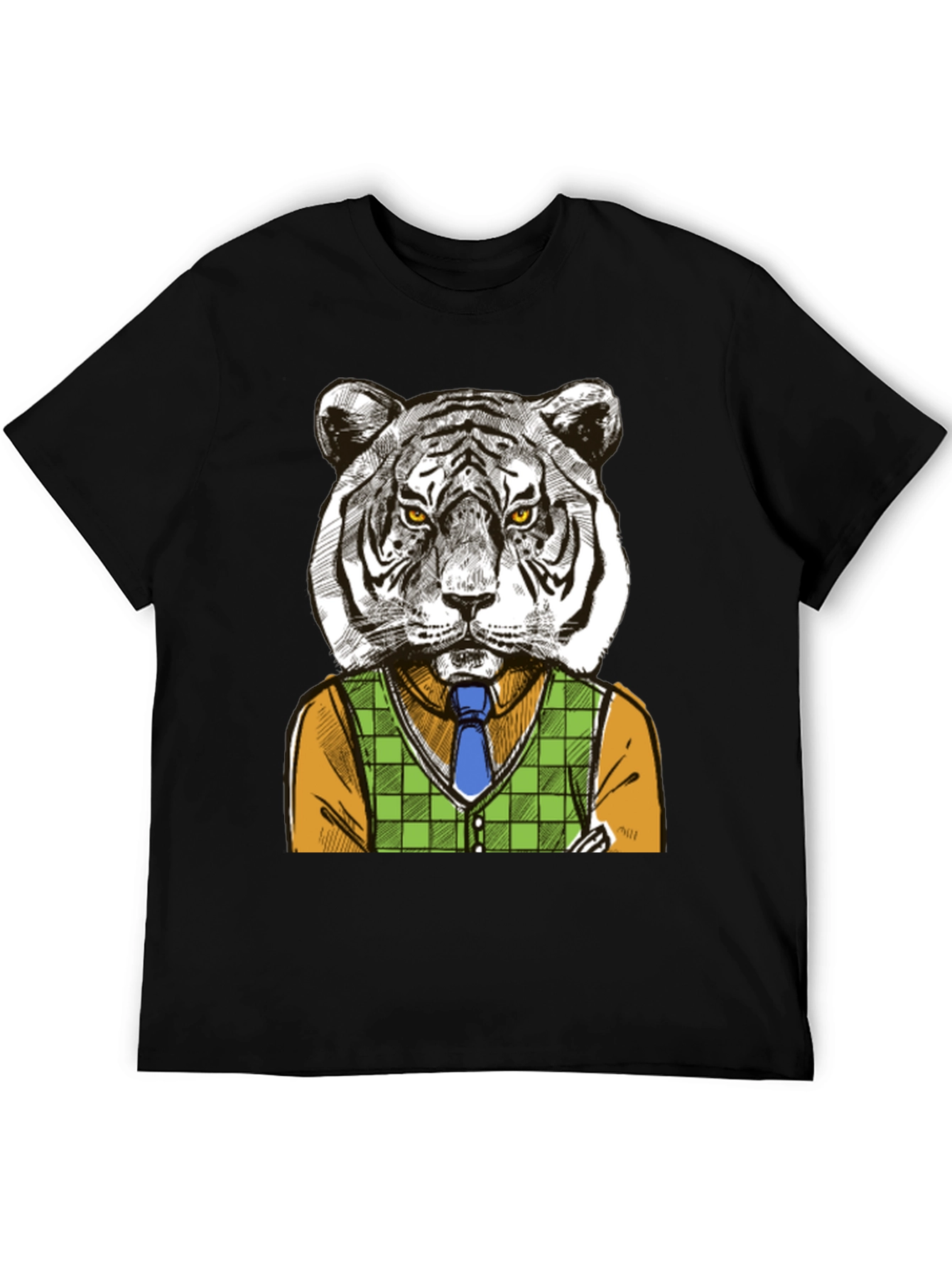 Camiseta Negra Tigre Elegante
