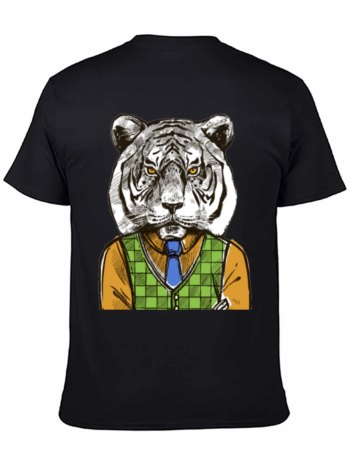 Camiseta Negra Tigre Elegante