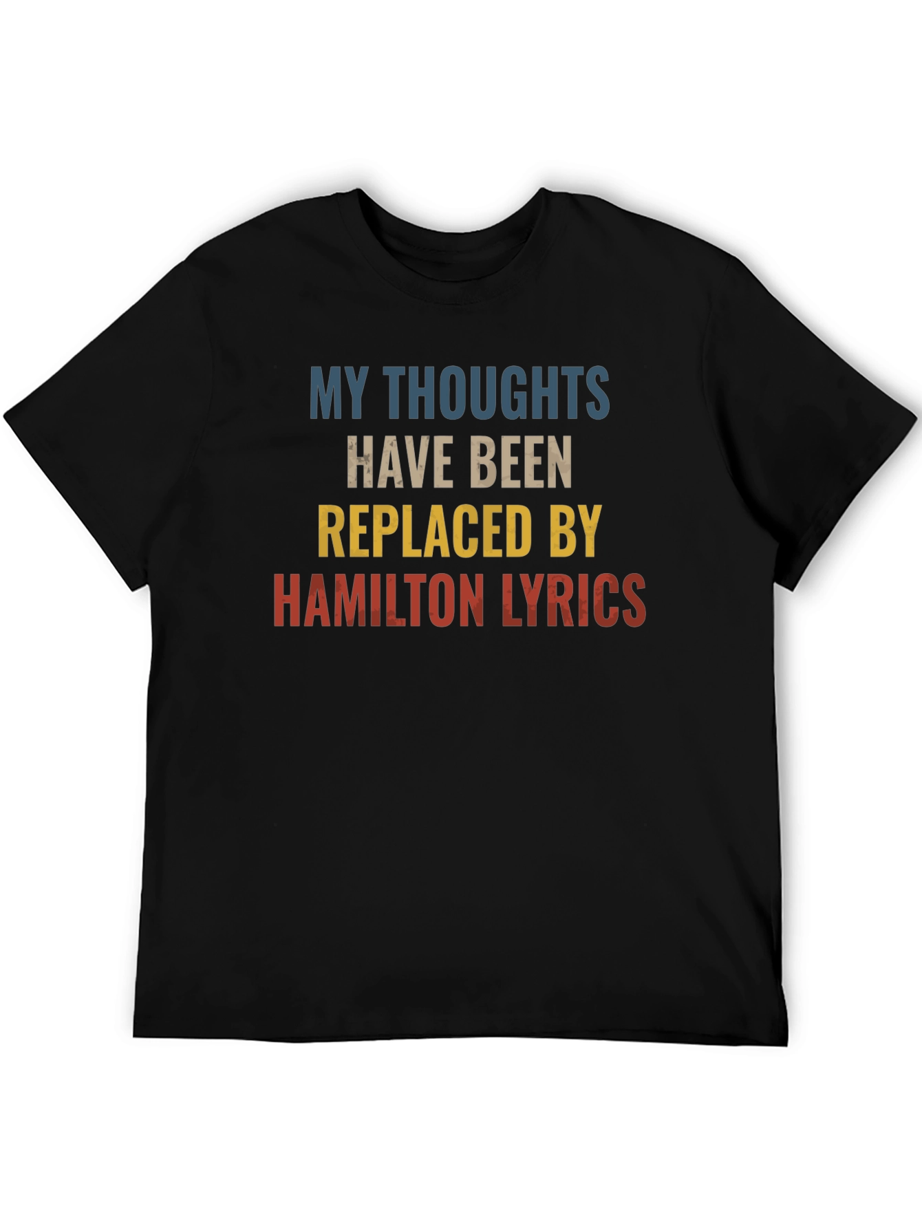 Camiseta Negra: Mis Pensamientos Letras de Hamilton