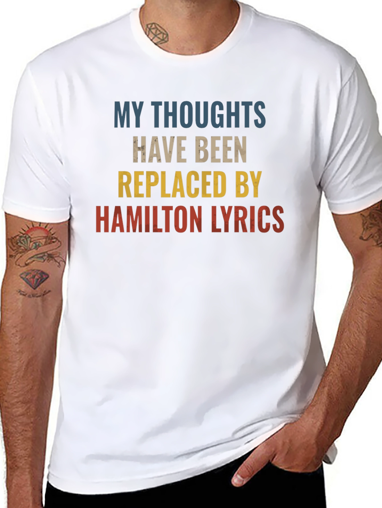 Camiseta Negra: Mis Pensamientos Letras de Hamilton