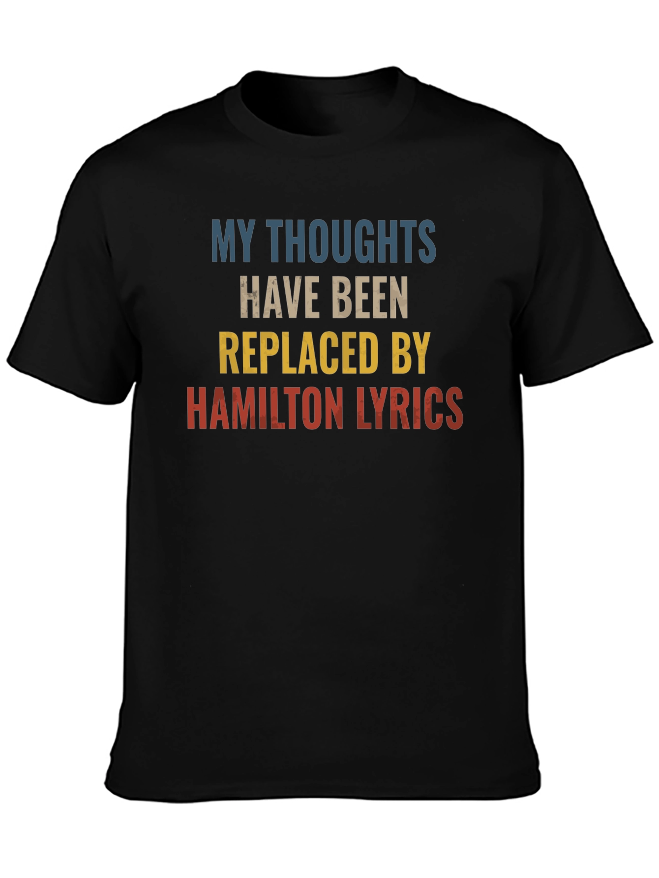 Camiseta Negra: Mis Pensamientos Letras de Hamilton