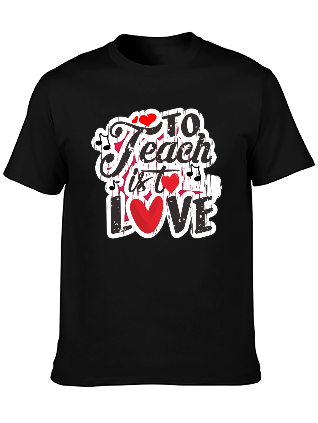 Camiseta Negra con Diseño Enseñar es Amar