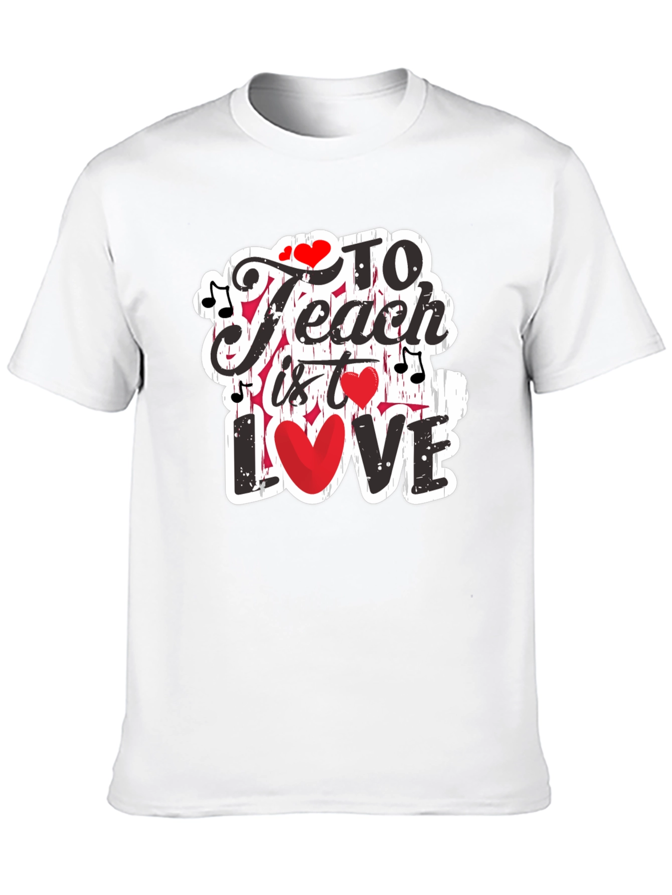 Camiseta Negra con Diseño Enseñar es Amar