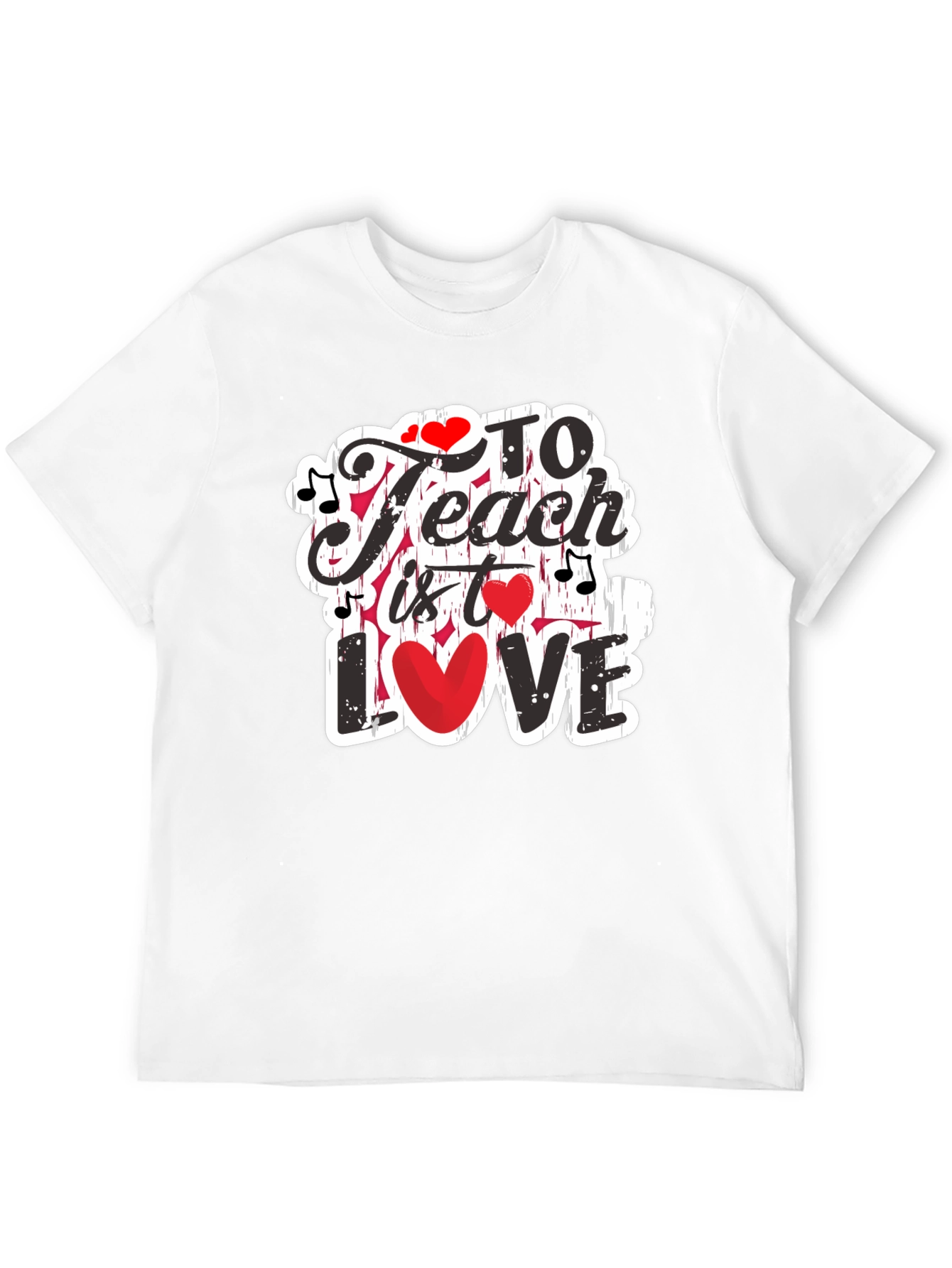 Camiseta Negra con Diseño Enseñar es Amar