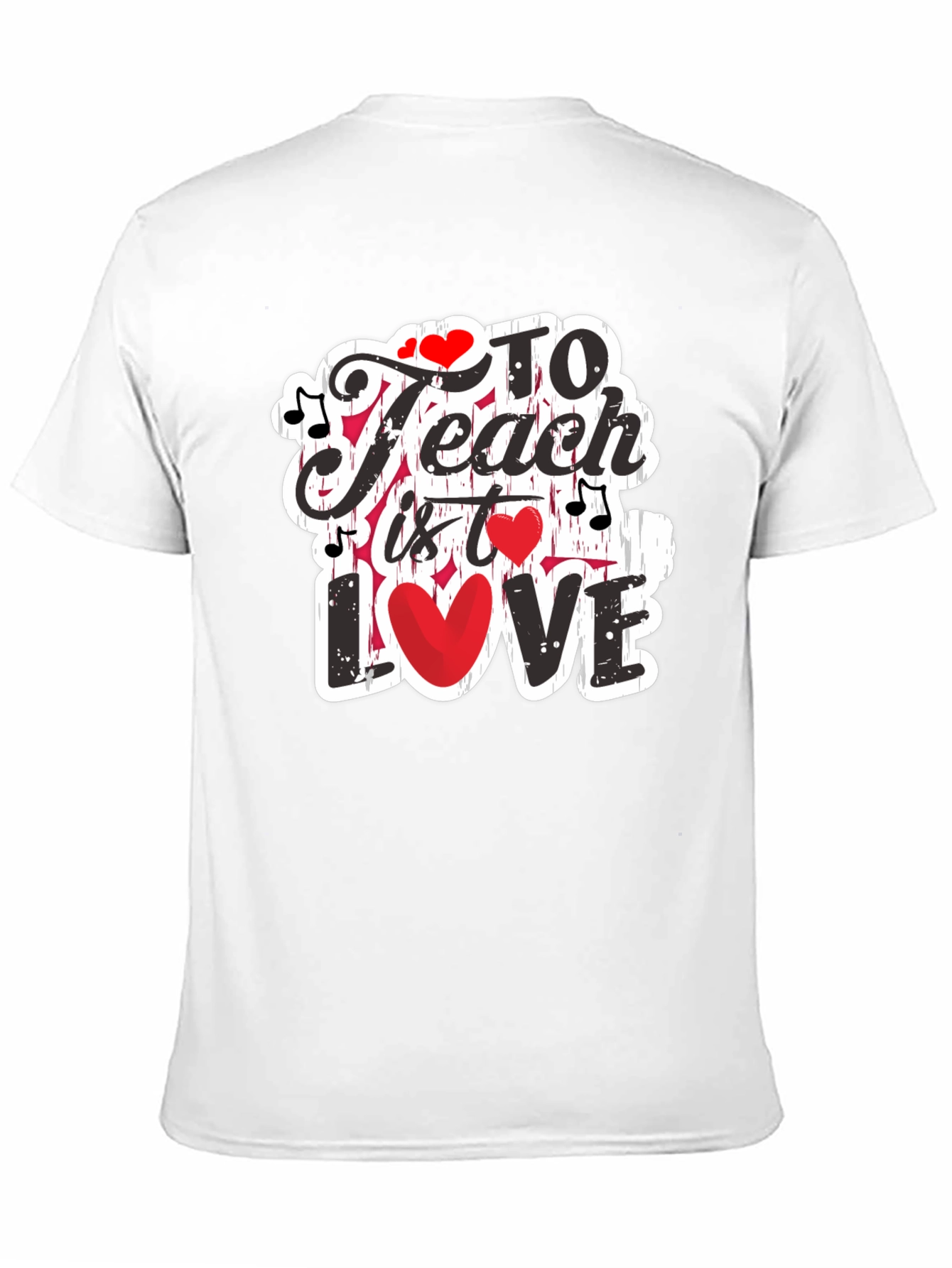 Camiseta Negra con Diseño Enseñar es Amar