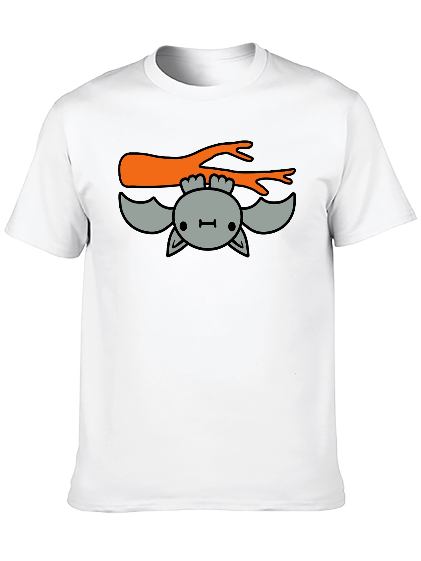 Camiseta Negra con Diseño de Murciélago Adorable