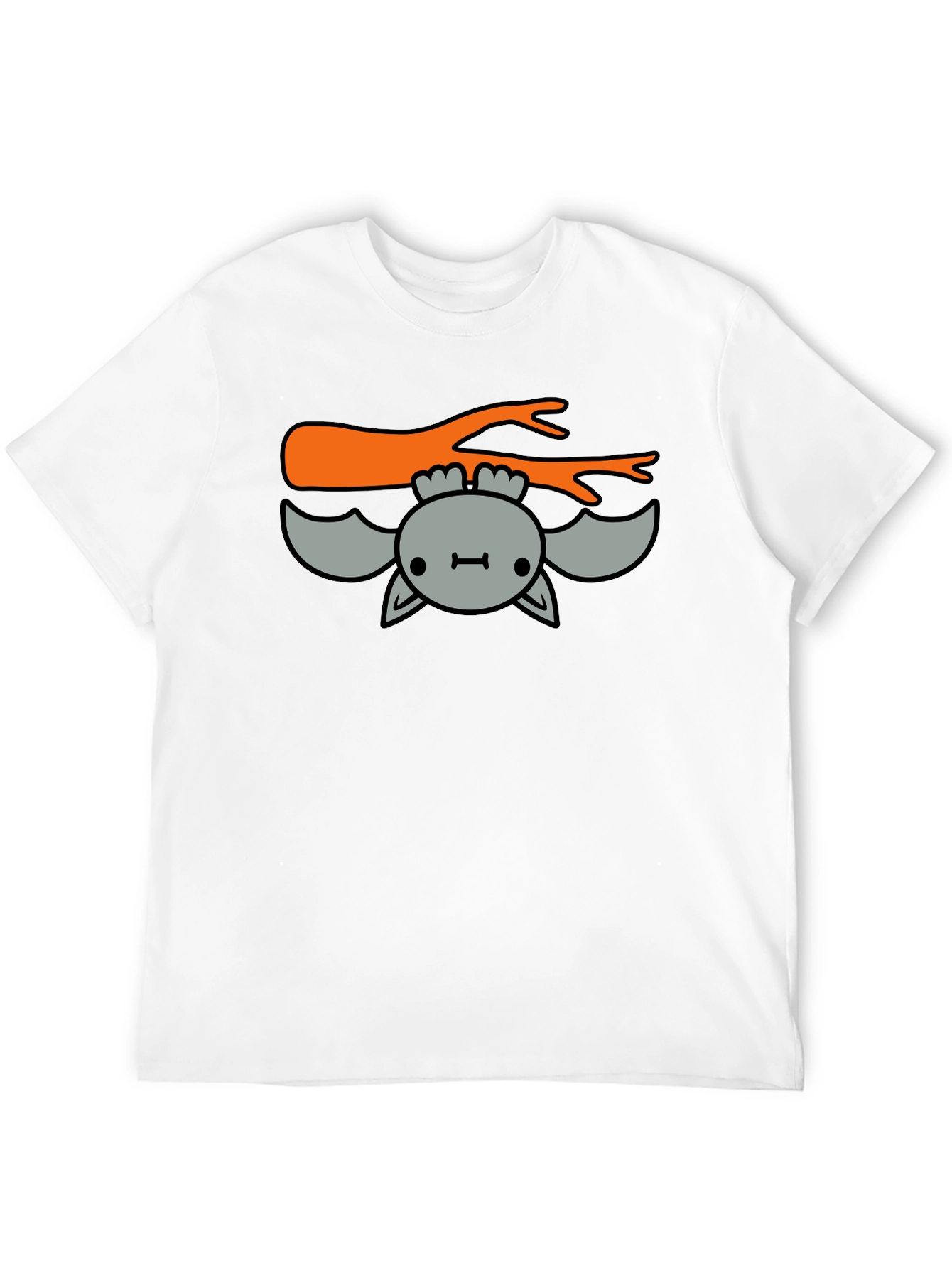 Camiseta Negra con Diseño de Murciélago Adorable