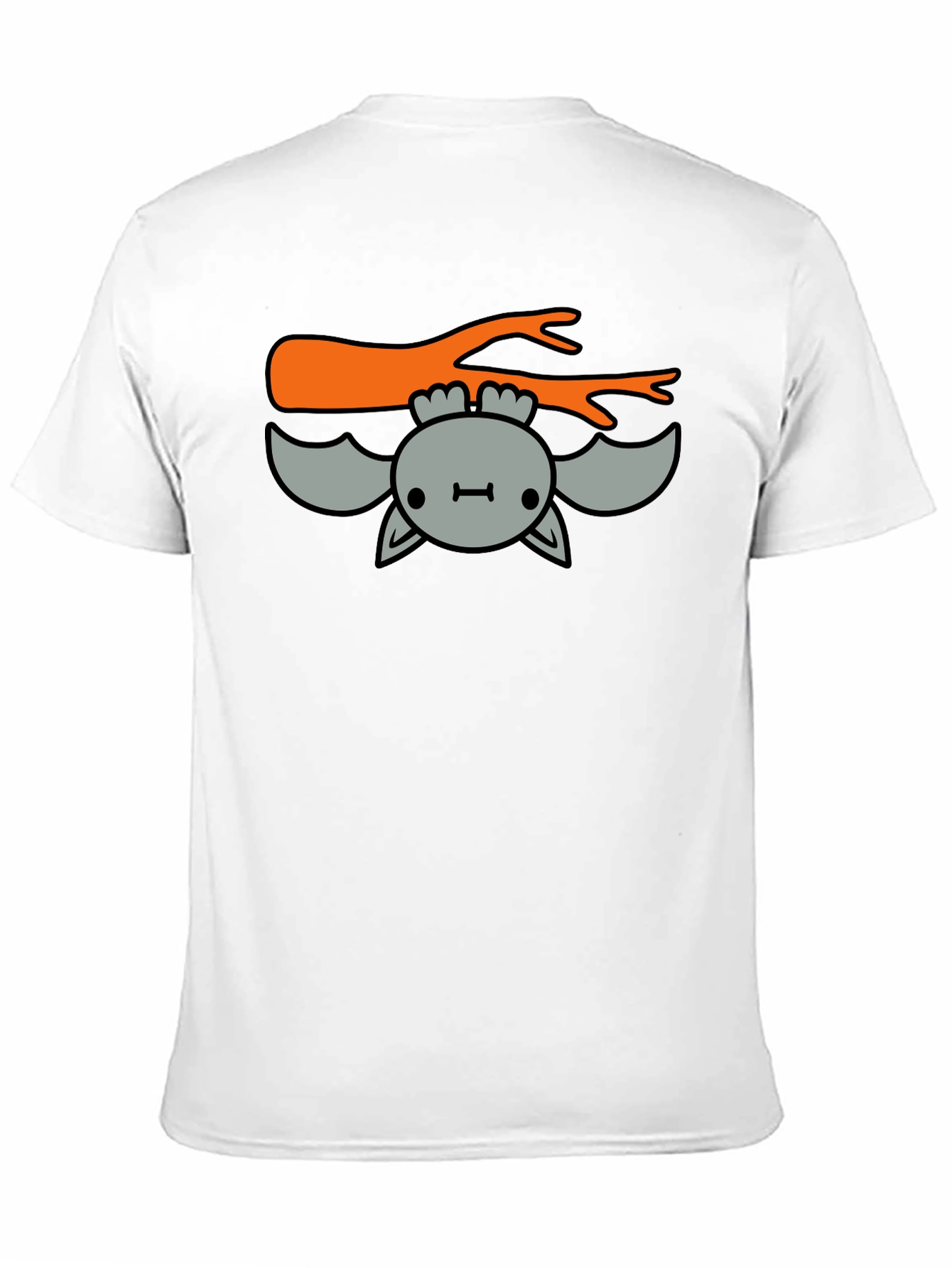 Camiseta Negra con Diseño de Murciélago Adorable