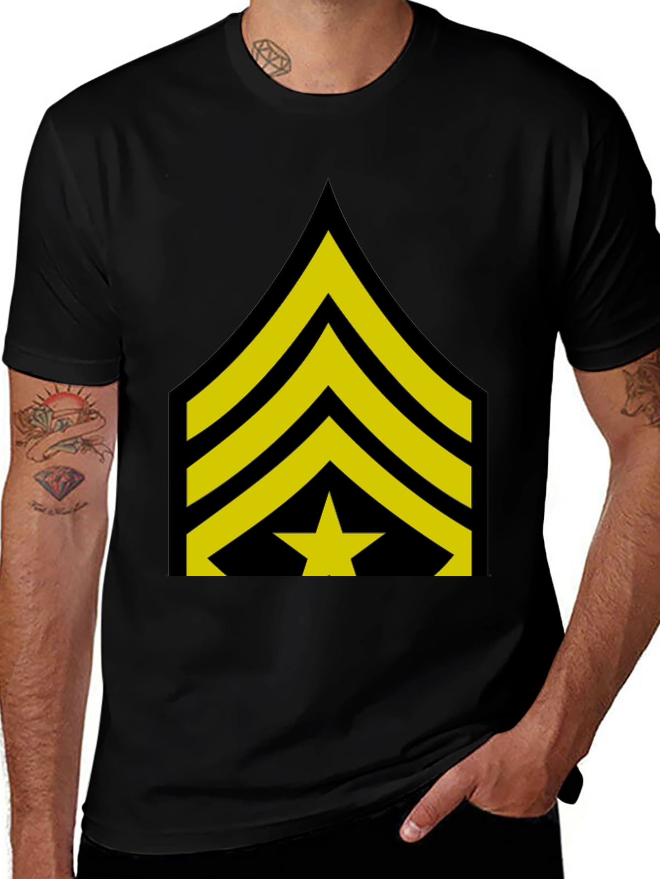 Camiseta Negra Sargento Mayor
