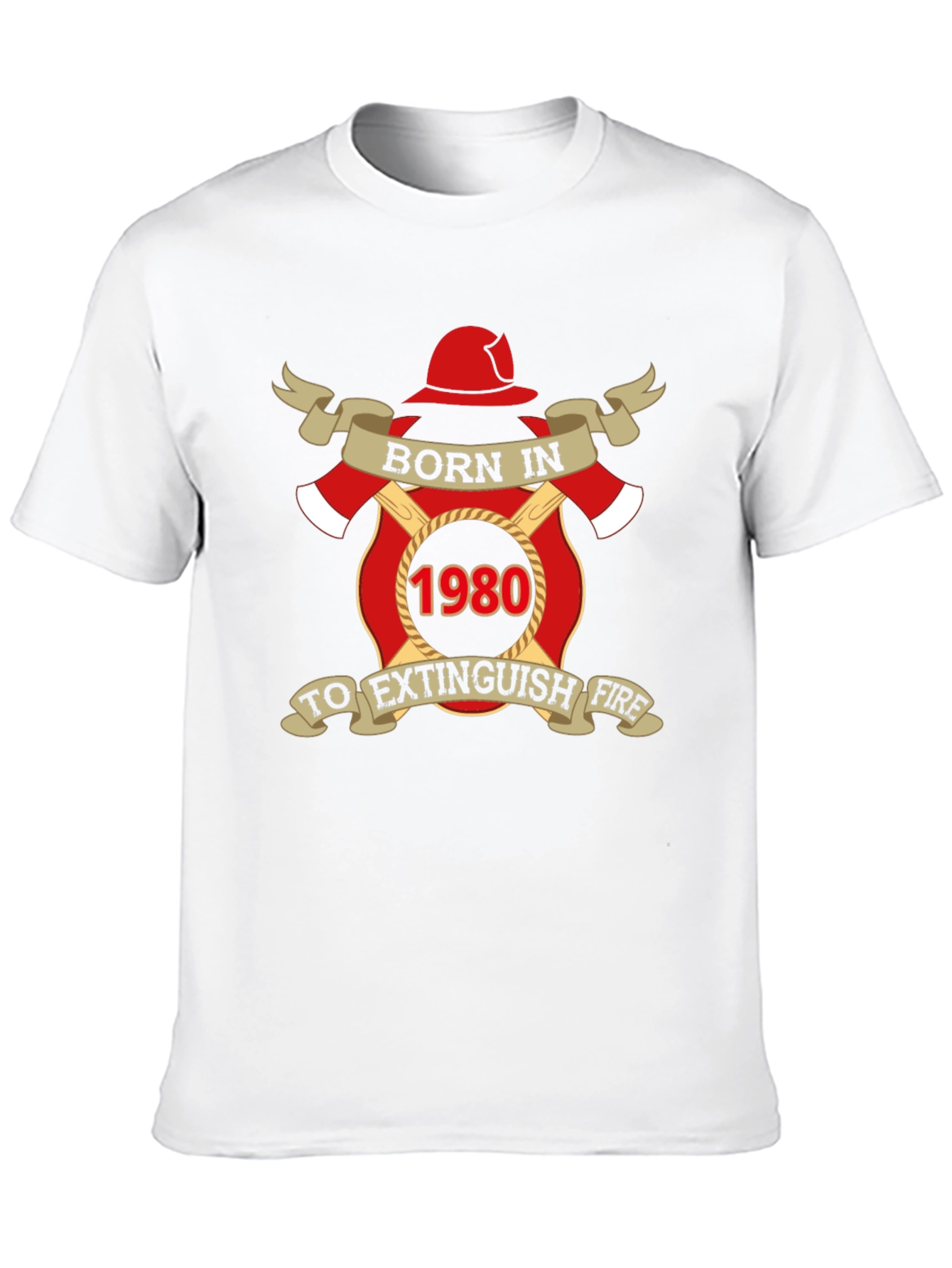 Camiseta Bombero Nacido en 1980