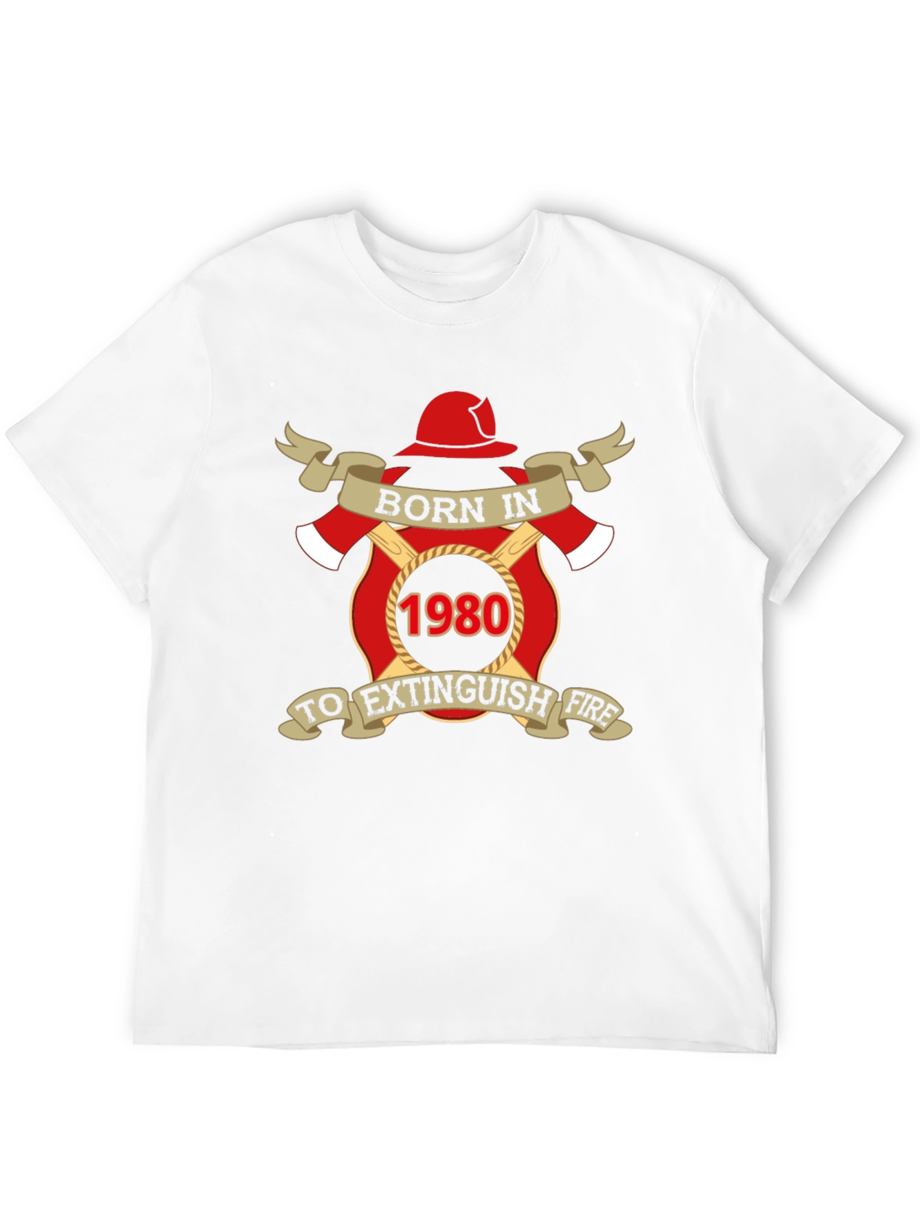 Camiseta Bombero Nacido en 1980