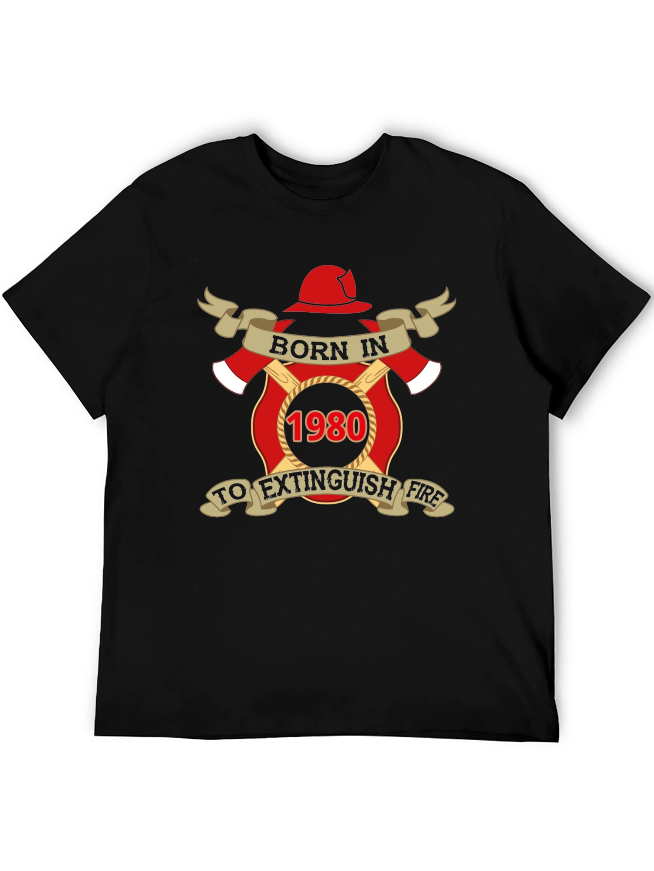 Camiseta Bombero Nacido en 1980