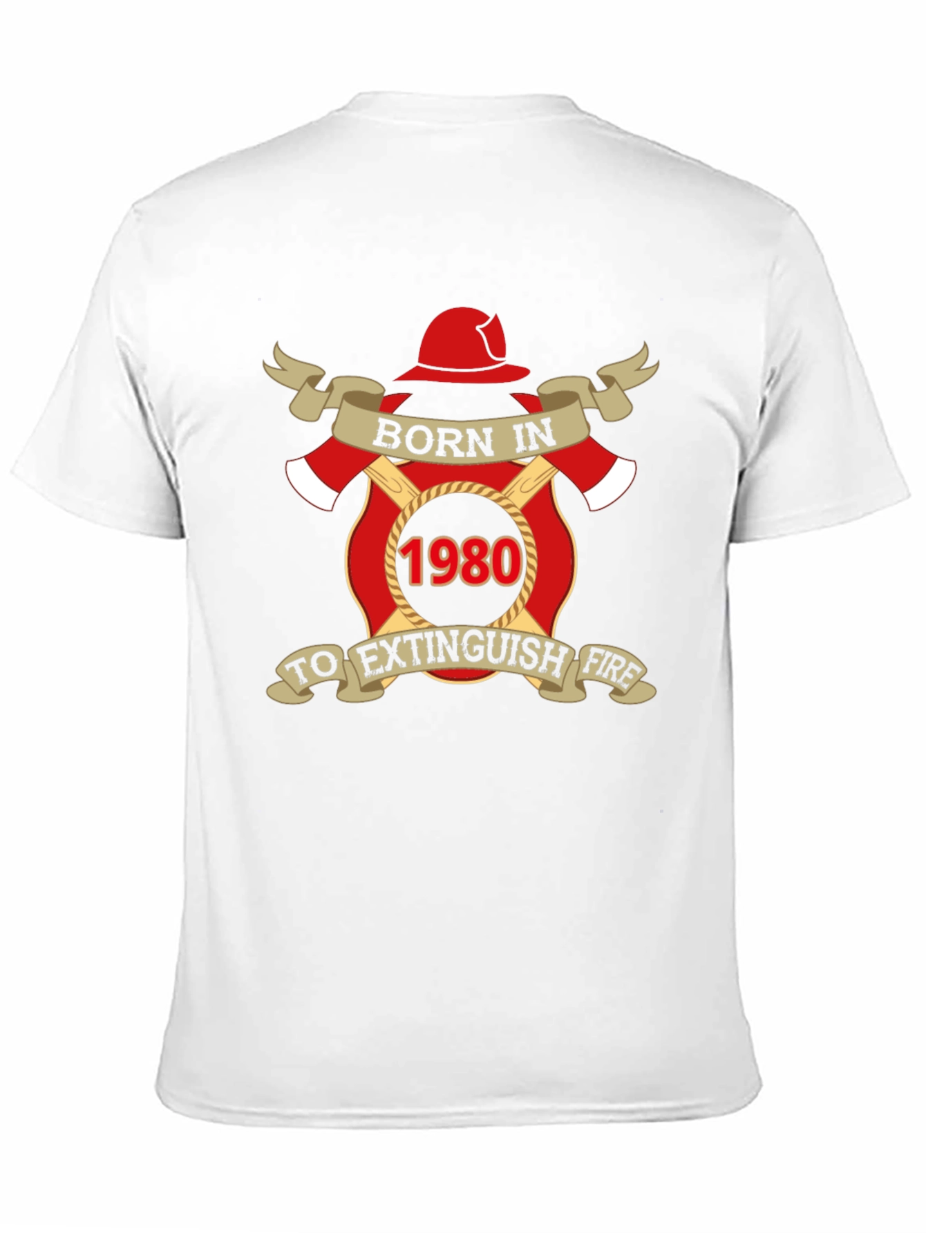 Camiseta Bombero Nacido en 1980