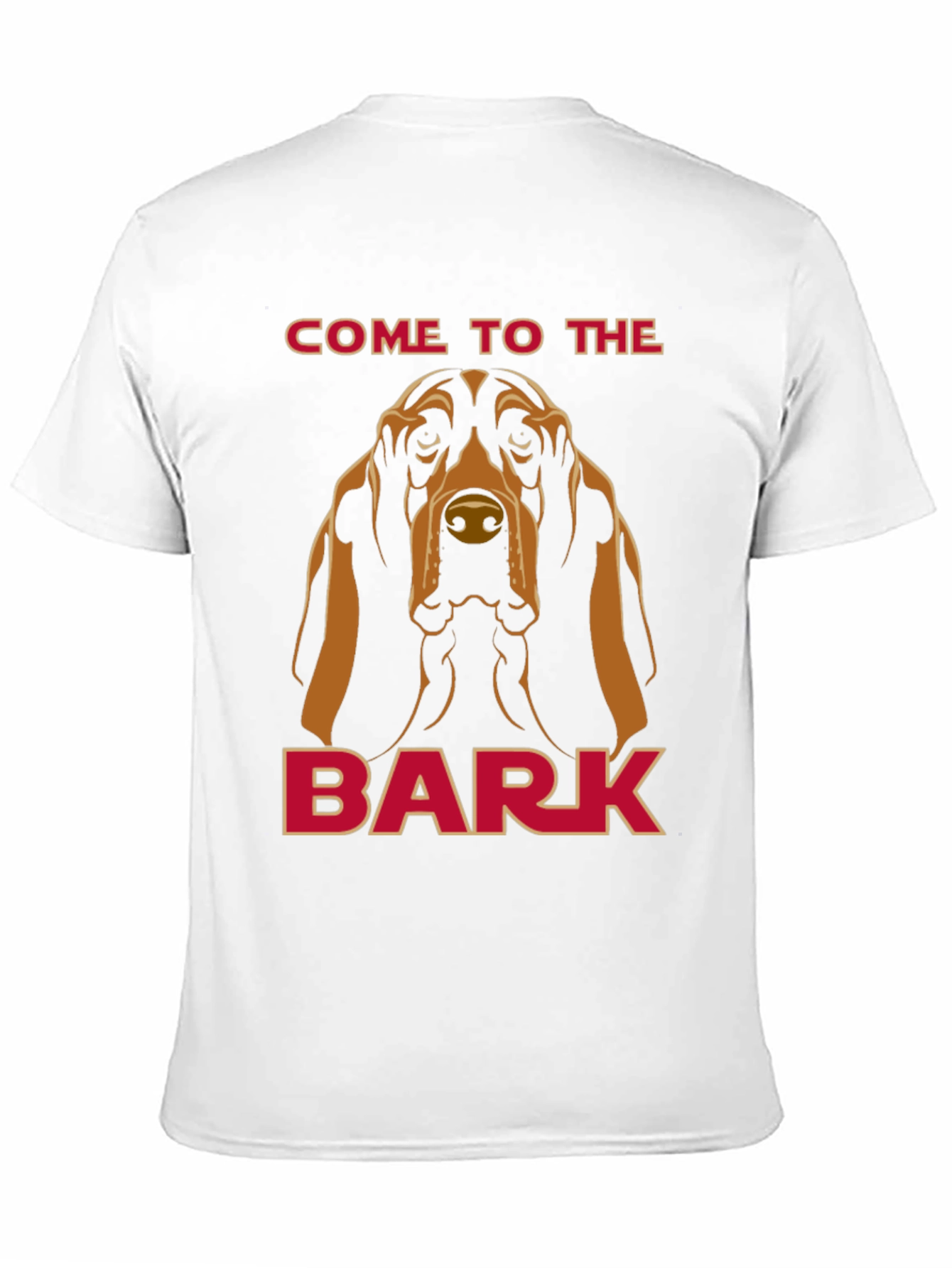 Camiseta Negra con Diseño de Bloodhound The Bark