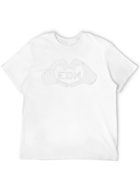 Camiseta Negra EDM Corazón - Para Amantes de la Música Electrónica