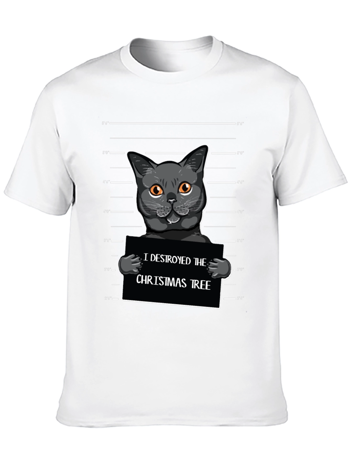 Camiseta Negra Gato Destructor de Árboles
