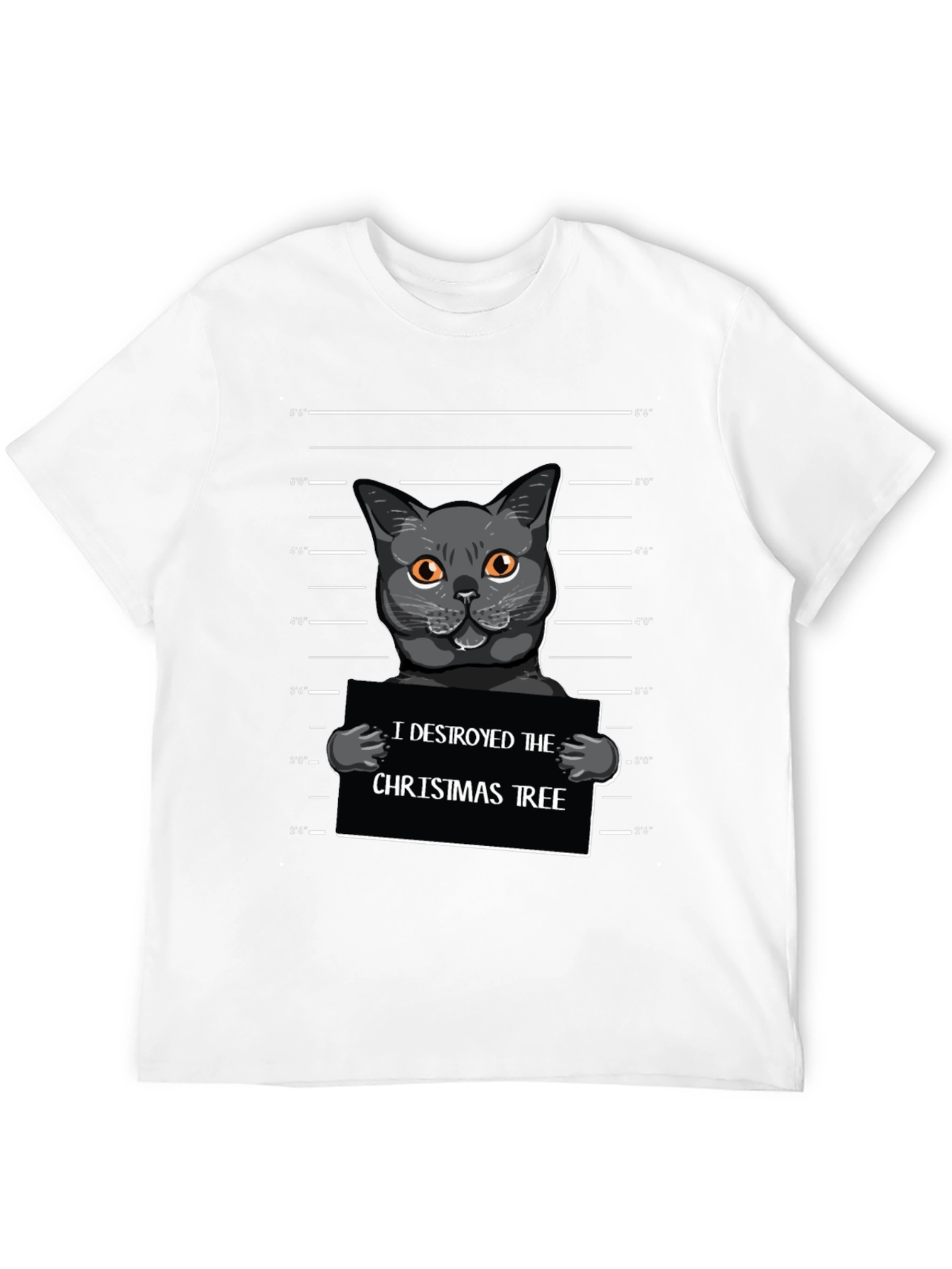 Camiseta Negra Gato Destructor de Árboles