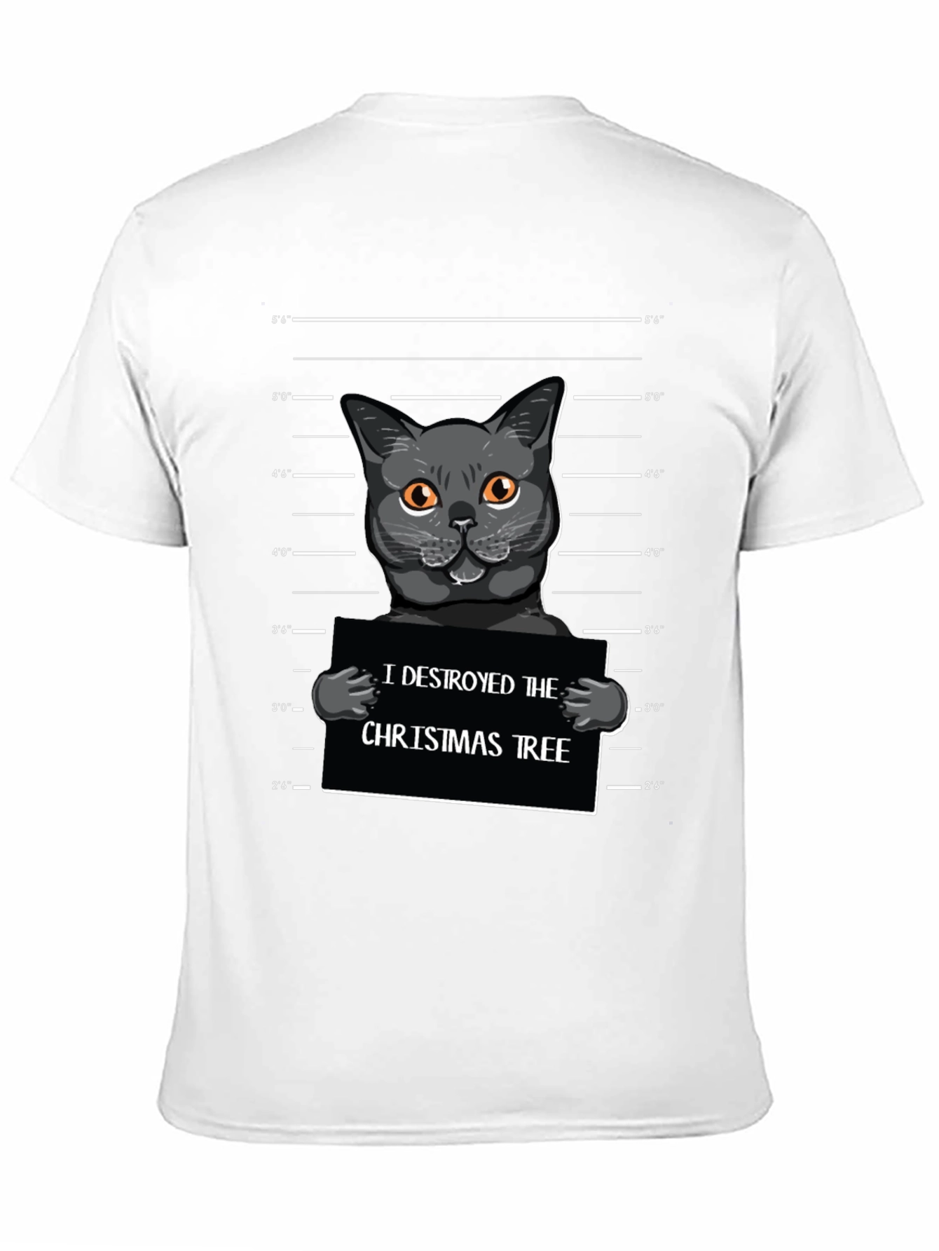Camiseta Negra Gato Destructor de Árboles