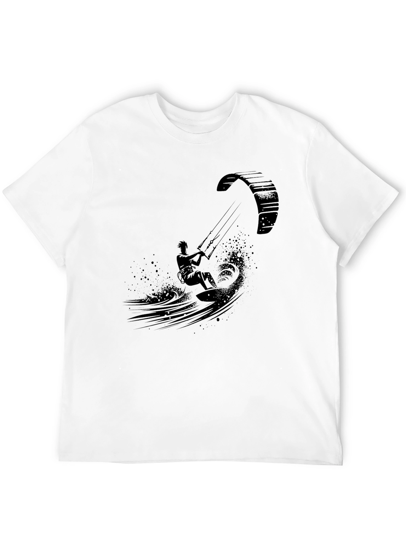 Camiseta Negra Hombre Kite Surf