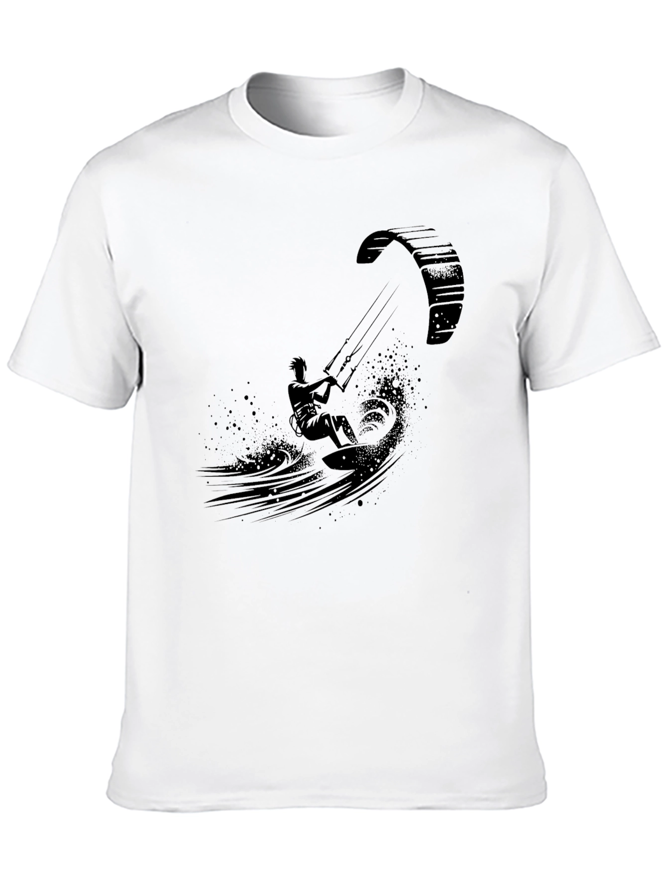 Camiseta Negra Hombre Kite Surf