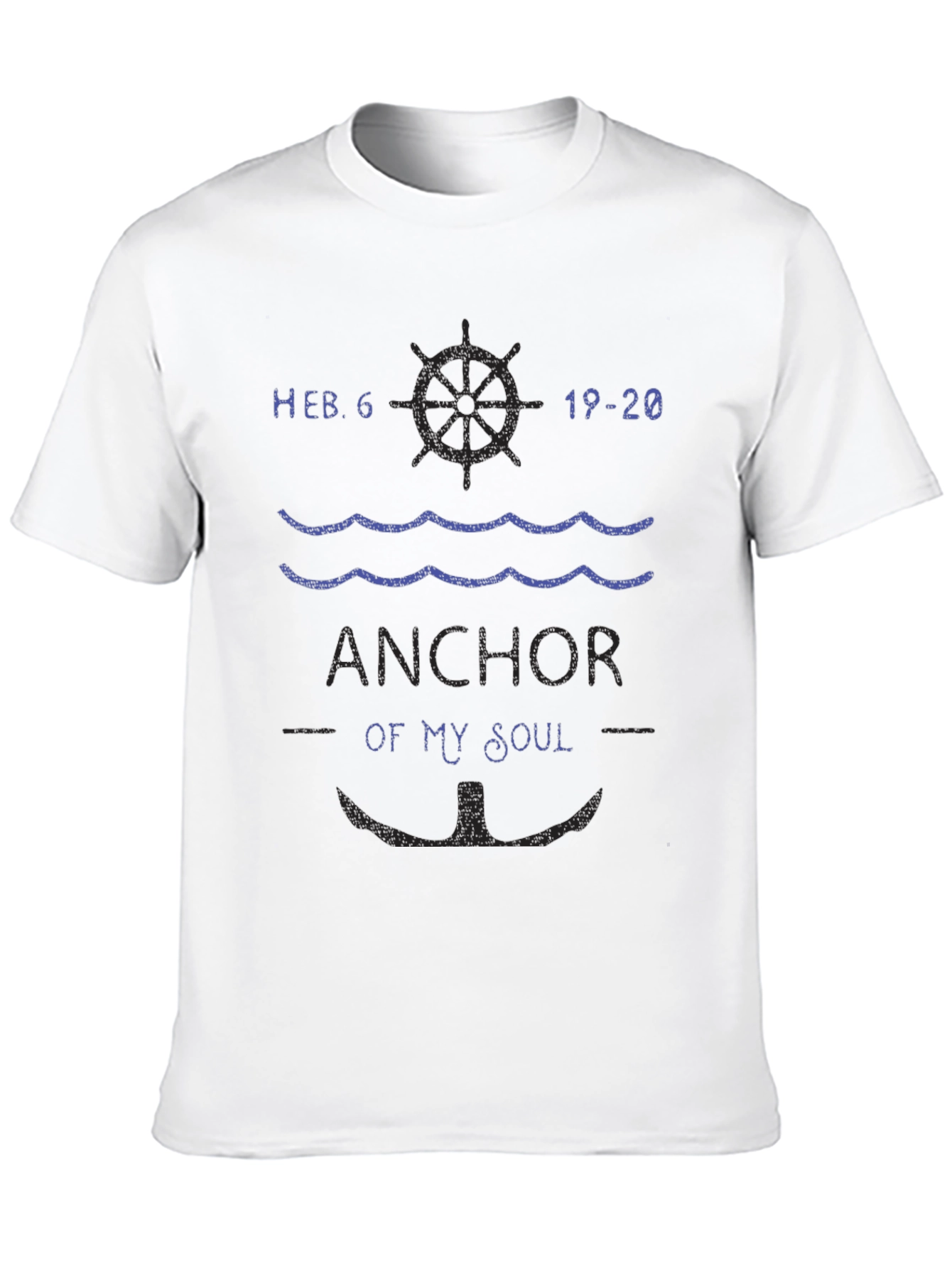 Camiseta Negra: Ancla de mi Alma Hebreos 6:19-20