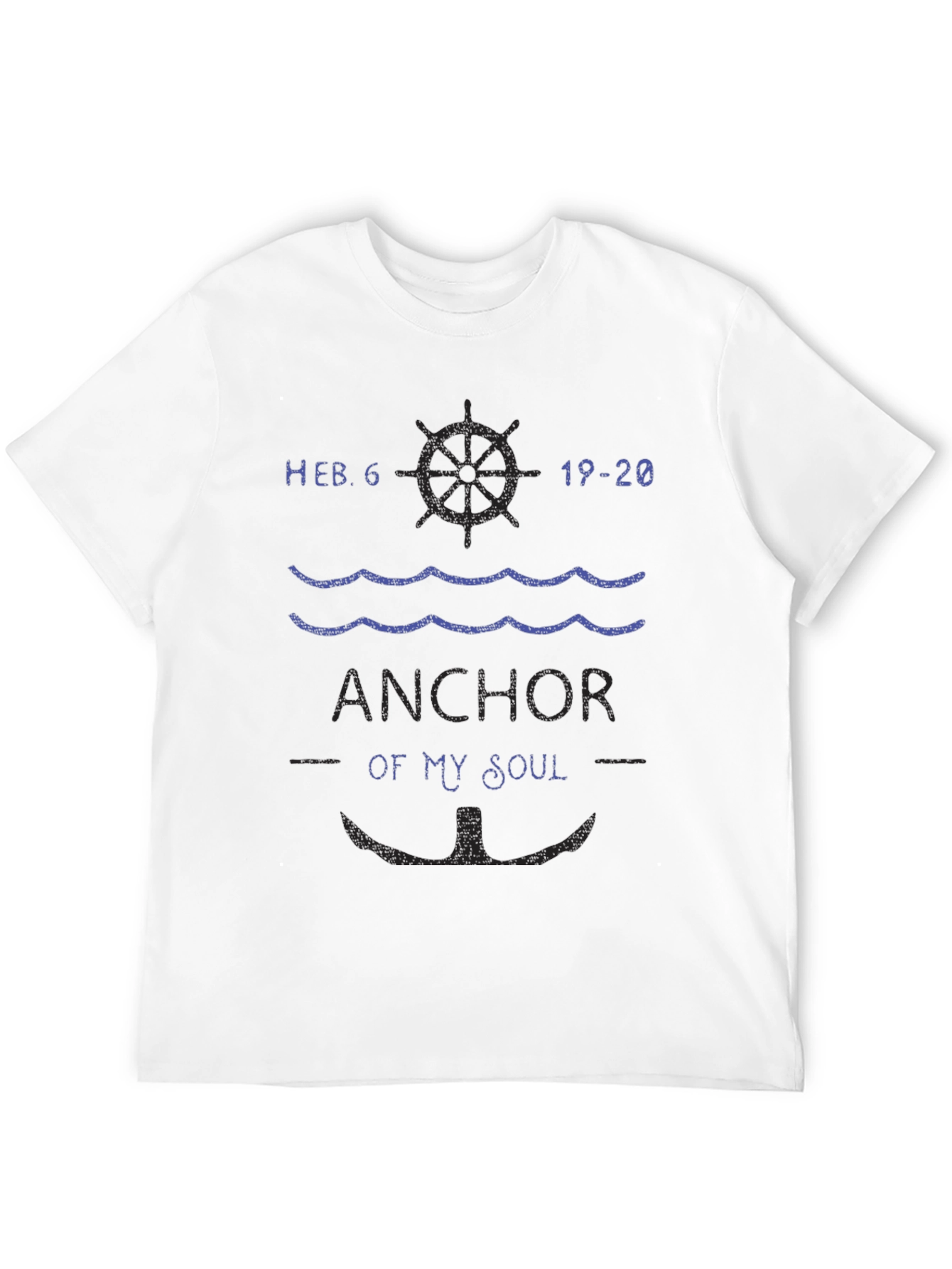 Camiseta Negra: Ancla de mi Alma Hebreos 6:19-20