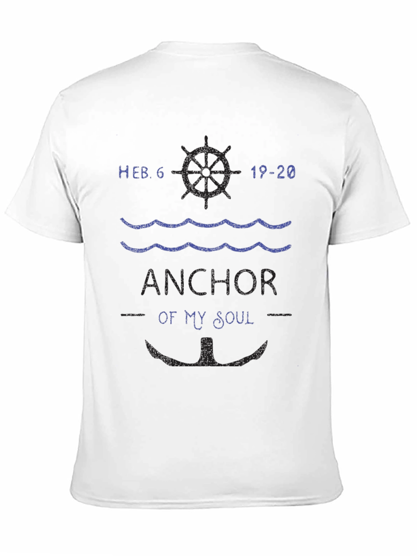 Camiseta Negra: Ancla de mi Alma Hebreos 6:19-20