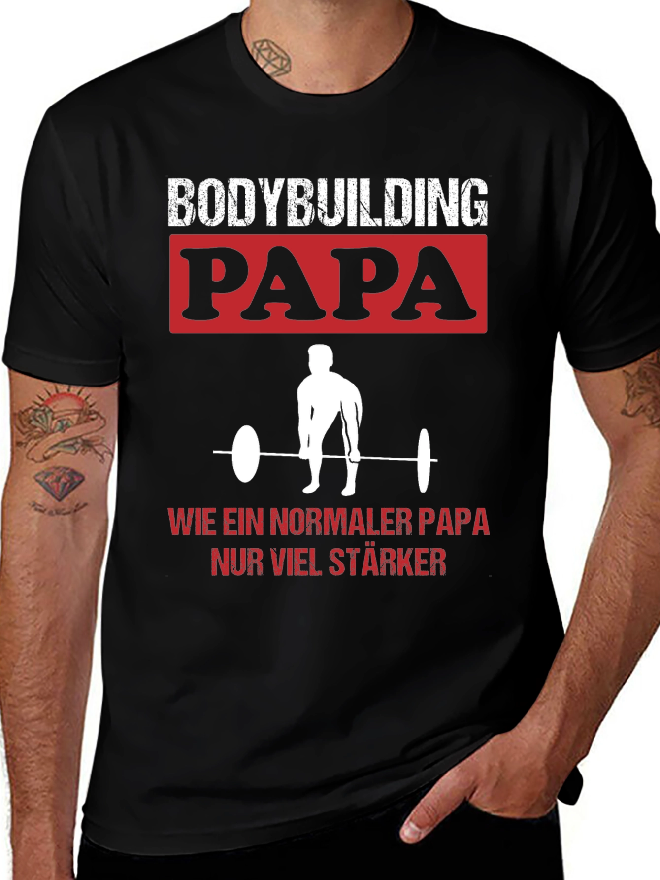 Camiseta Bodybuilding Papa: ¡Más Fuerte Que Un Oso!