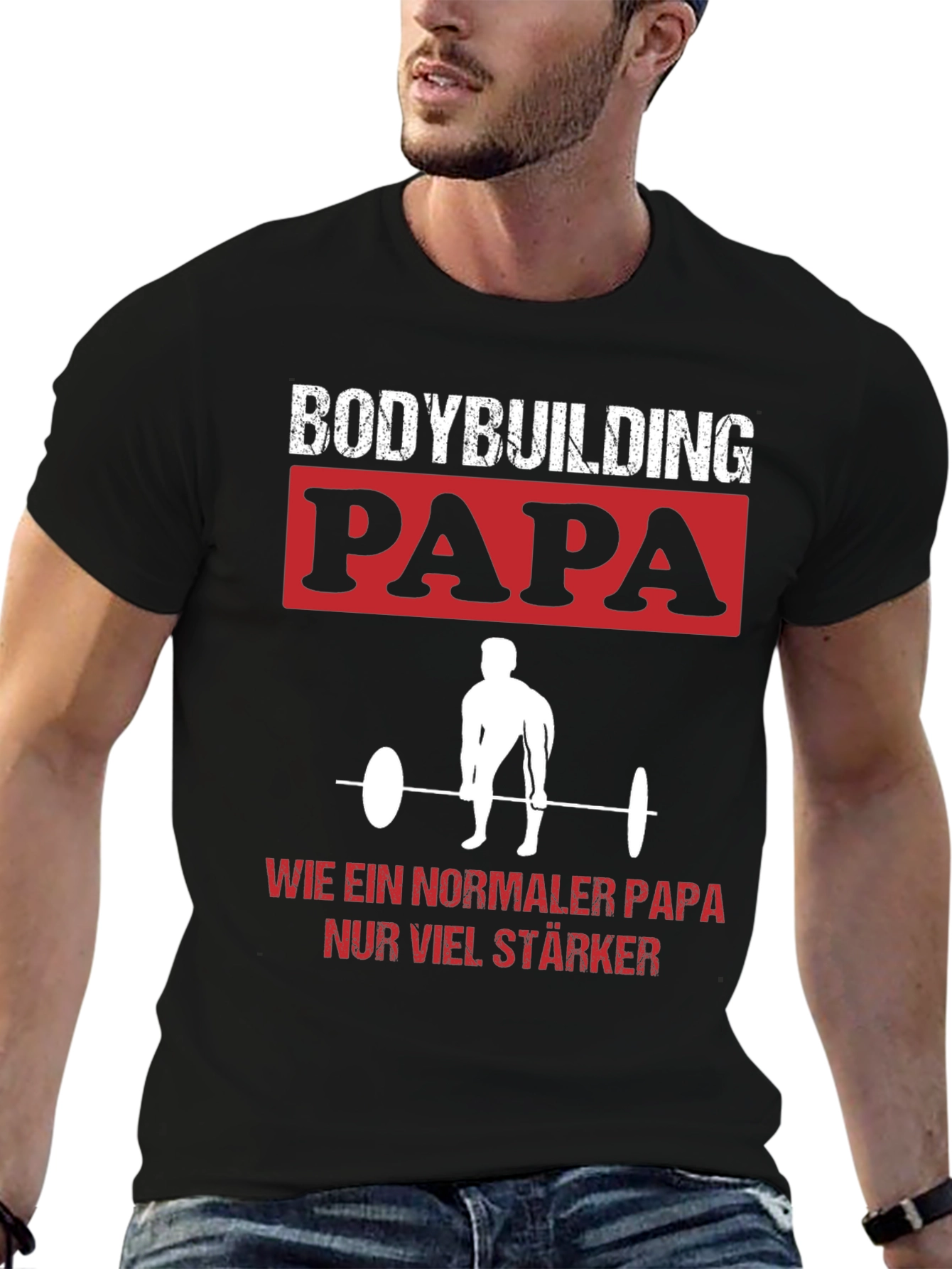 Camiseta Bodybuilding Papa: ¡Más Fuerte Que Un Oso!