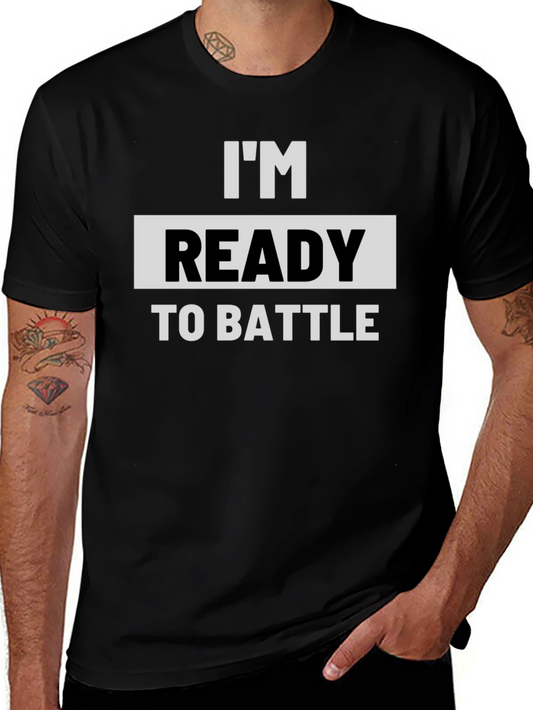 Camiseta Negra: Listo Para la Batalla