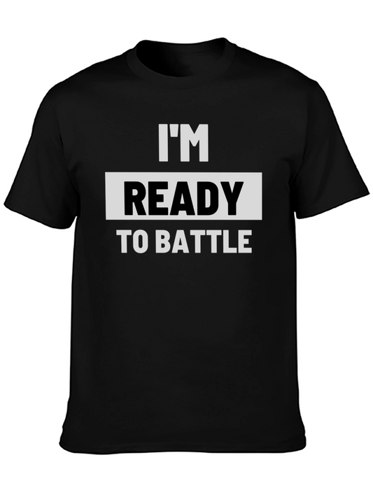 Camiseta Negra: Listo Para la Batalla