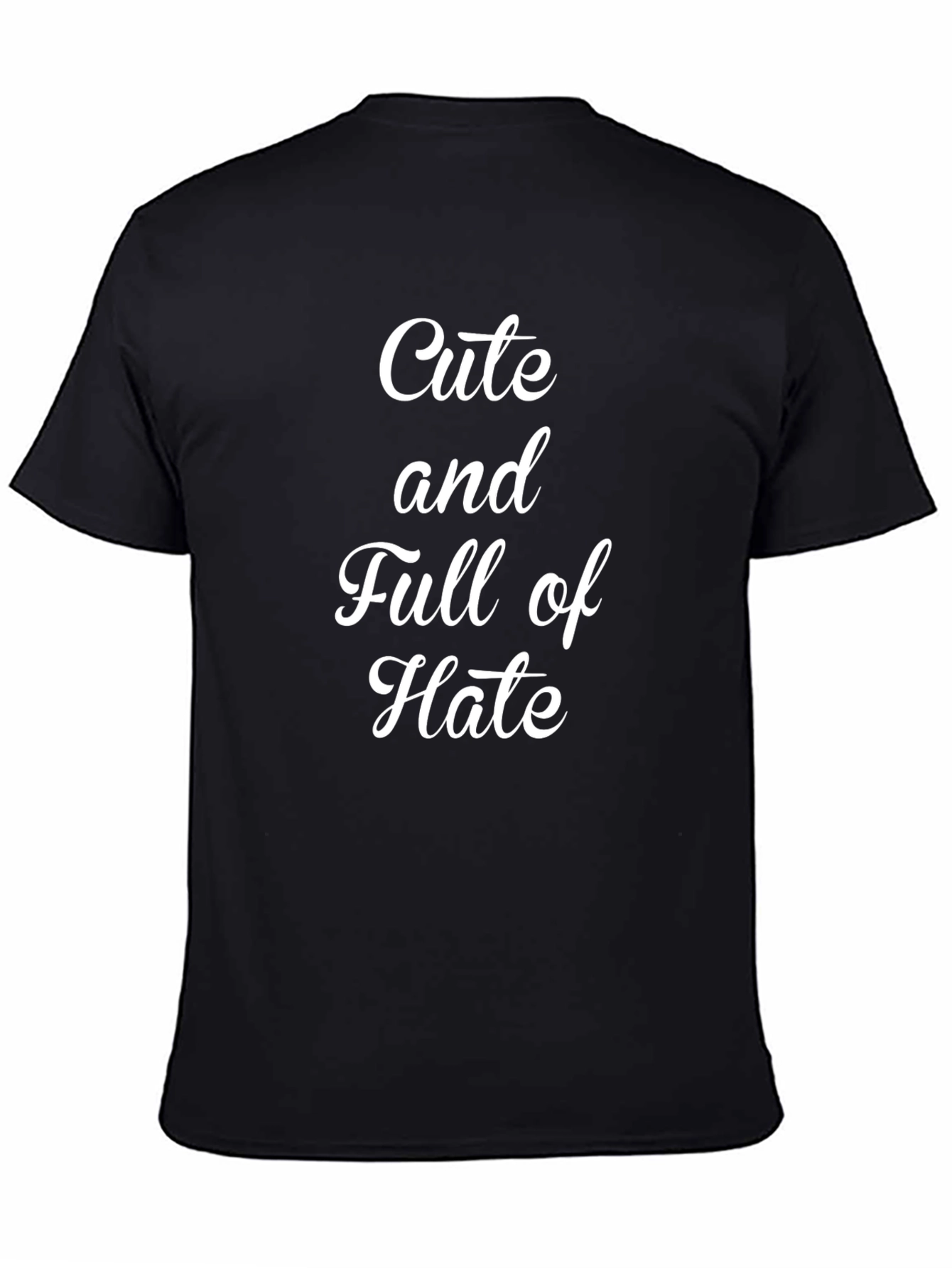 Camiseta Negra Cute and Full of Hate