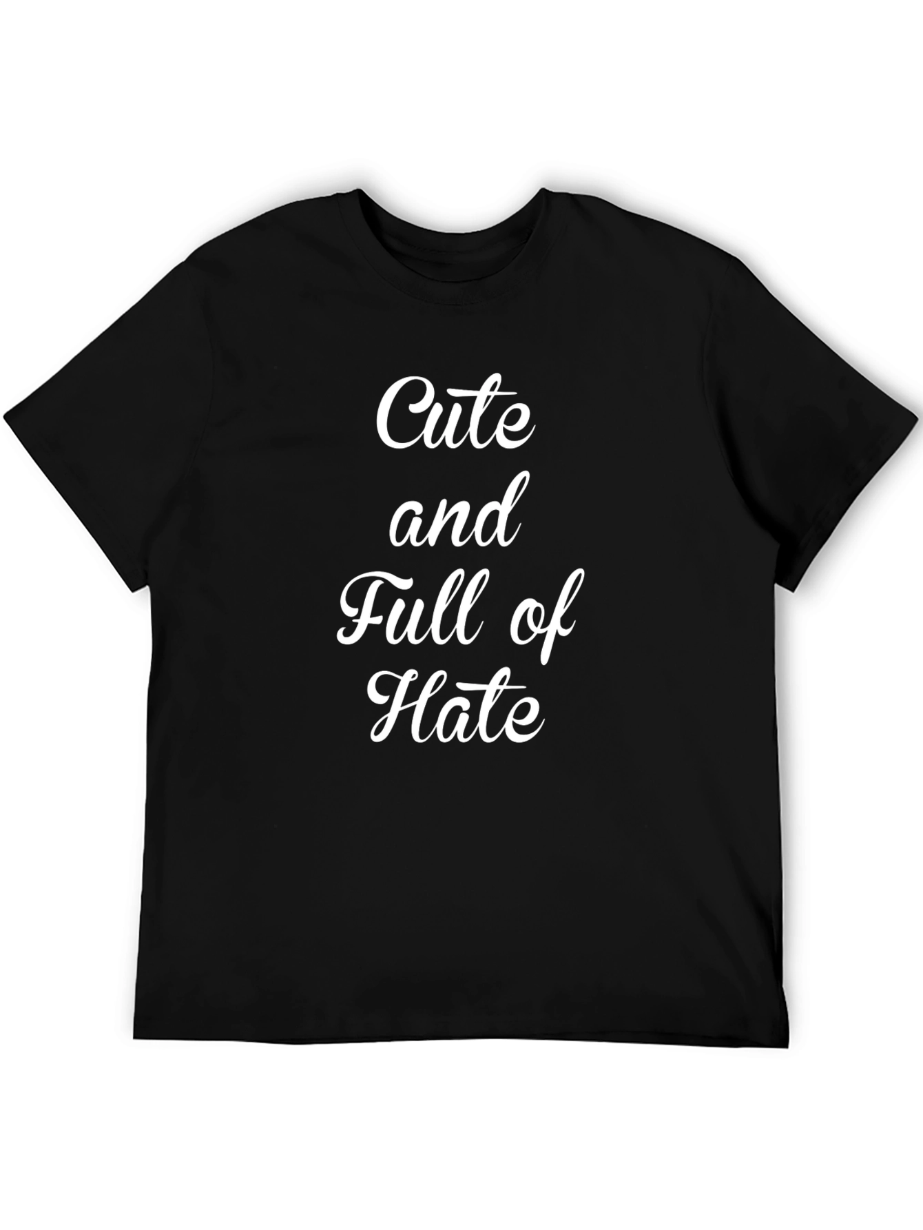 Camiseta Negra Cute and Full of Hate