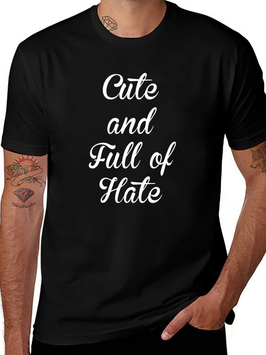 Camiseta Negra Cute and Full of Hate