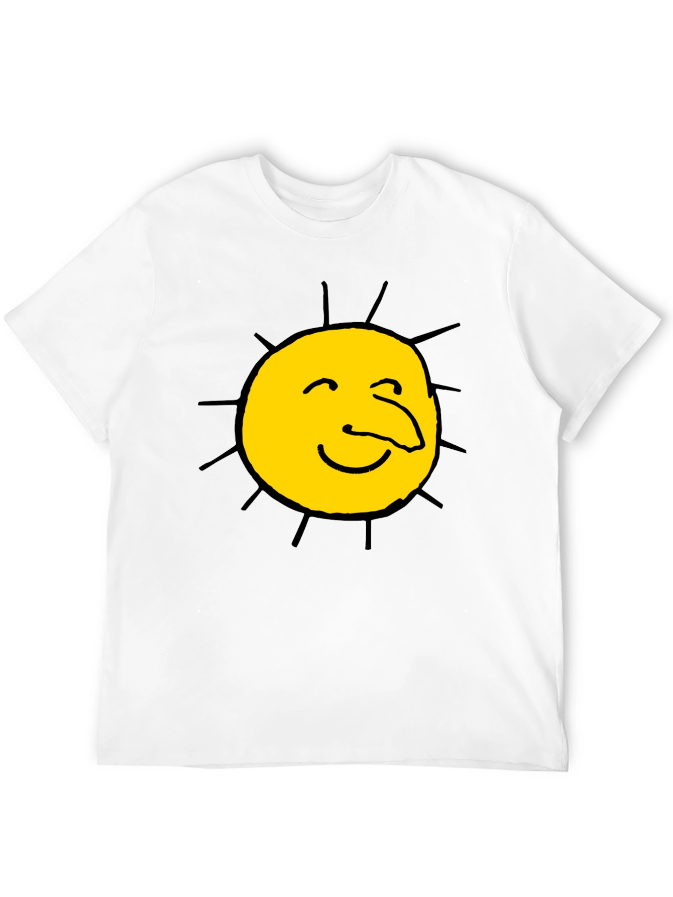 Camiseta Negra con Sol Sonriente