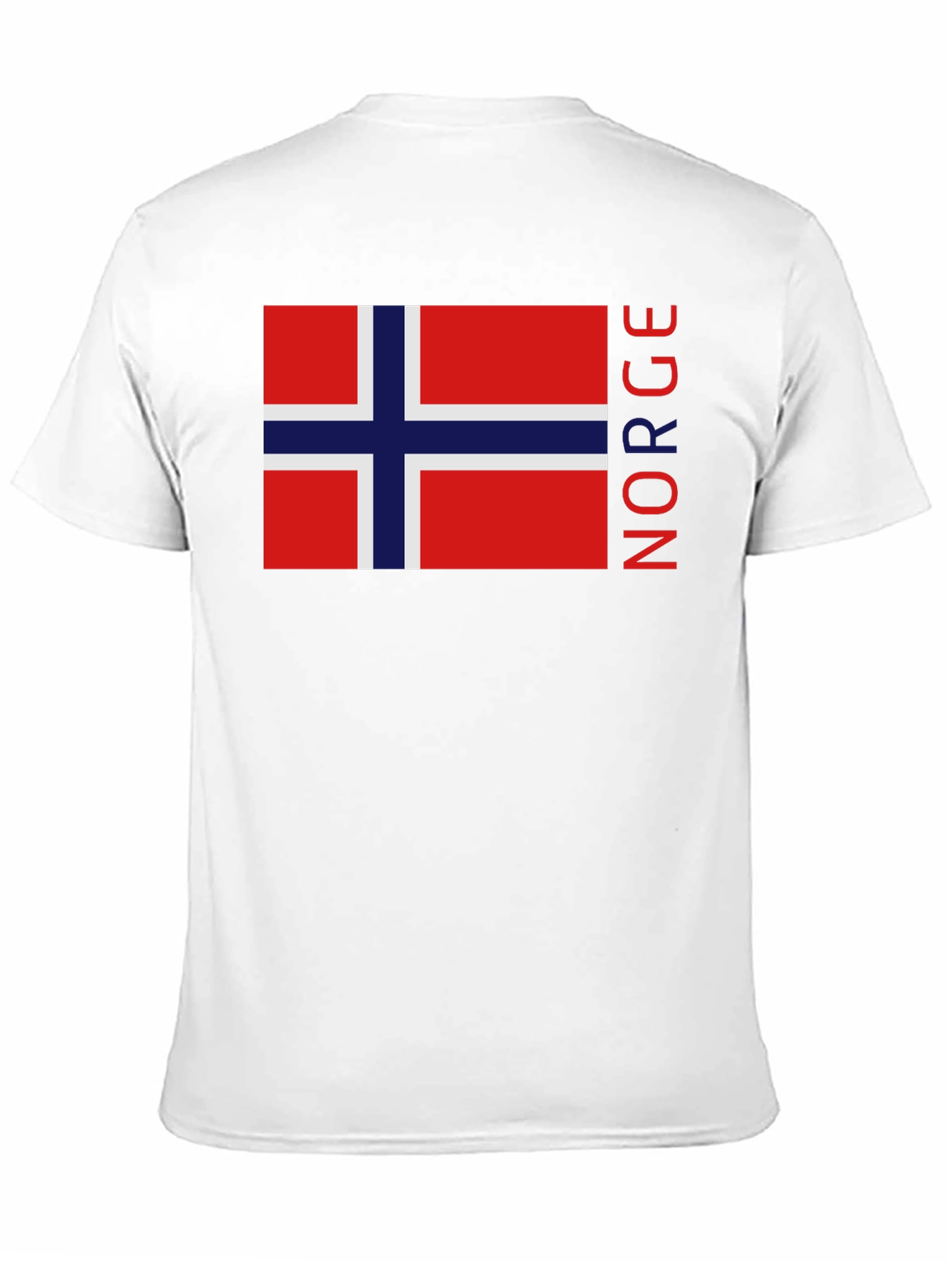 Camiseta Negra con Bandera de Noruega