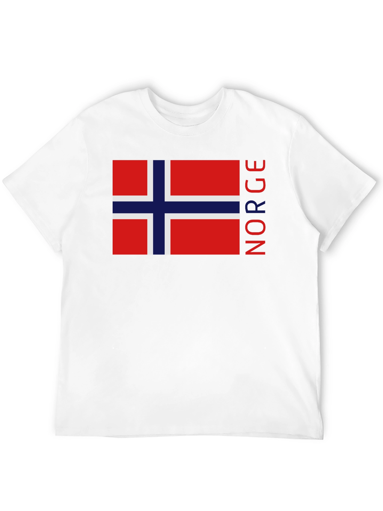Camiseta Negra con Bandera de Noruega