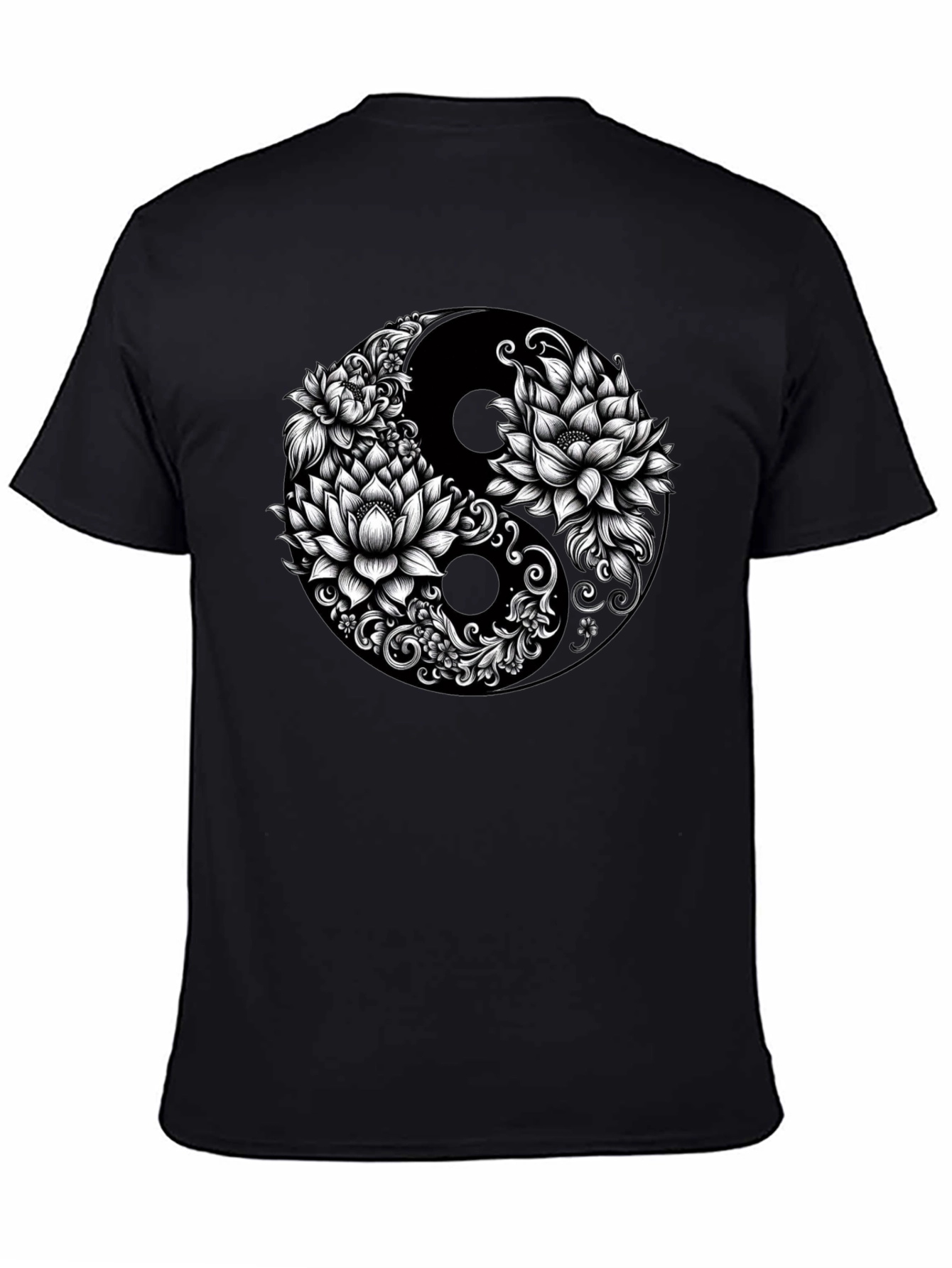 Camiseta Yin Yang Floral - Estilo y Equilibrio