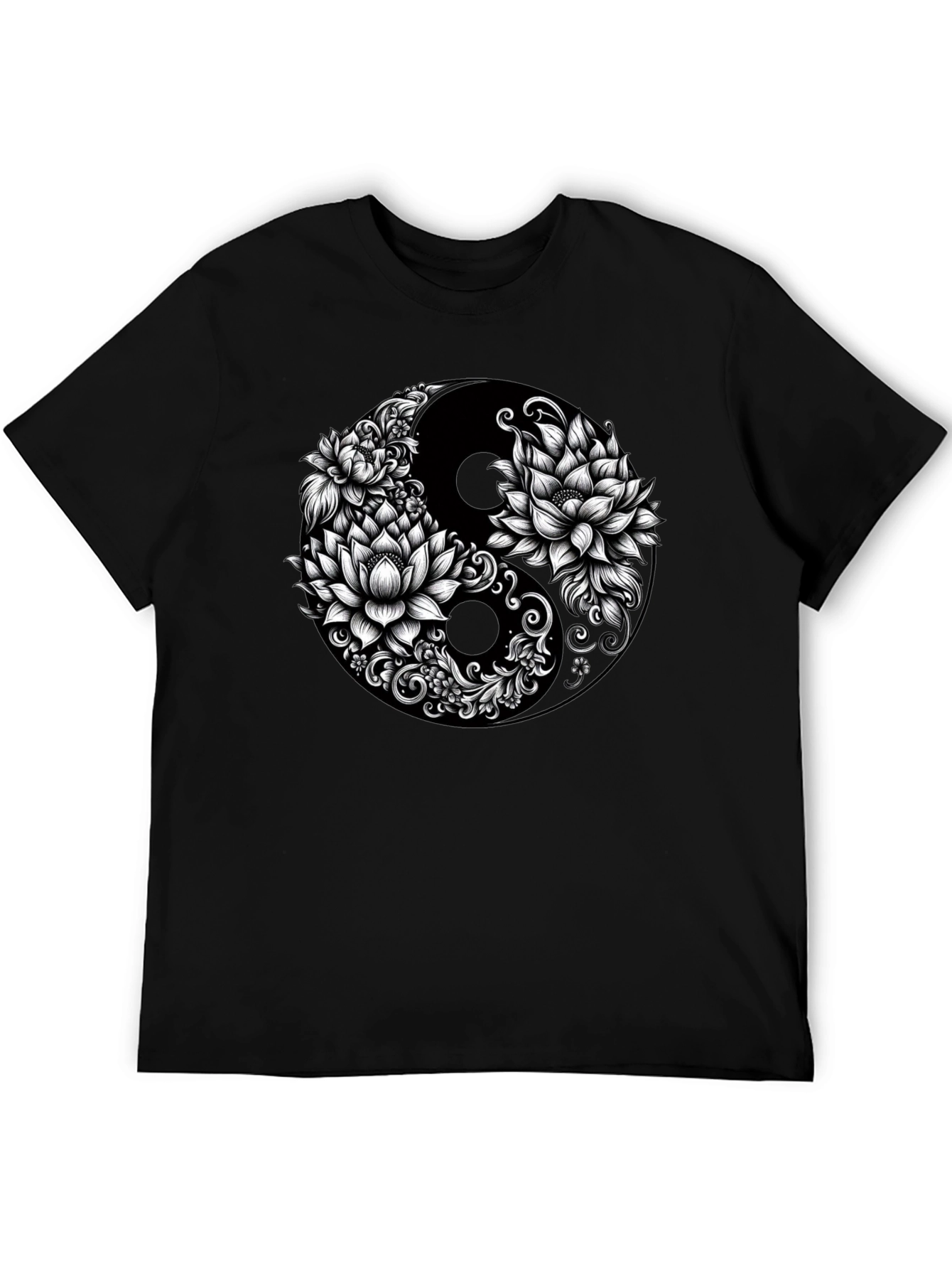 Camiseta Yin Yang Floral - Estilo y Equilibrio