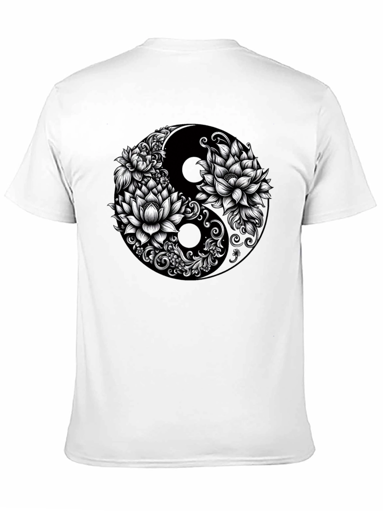 Camiseta Yin Yang Floral - Estilo y Equilibrio
