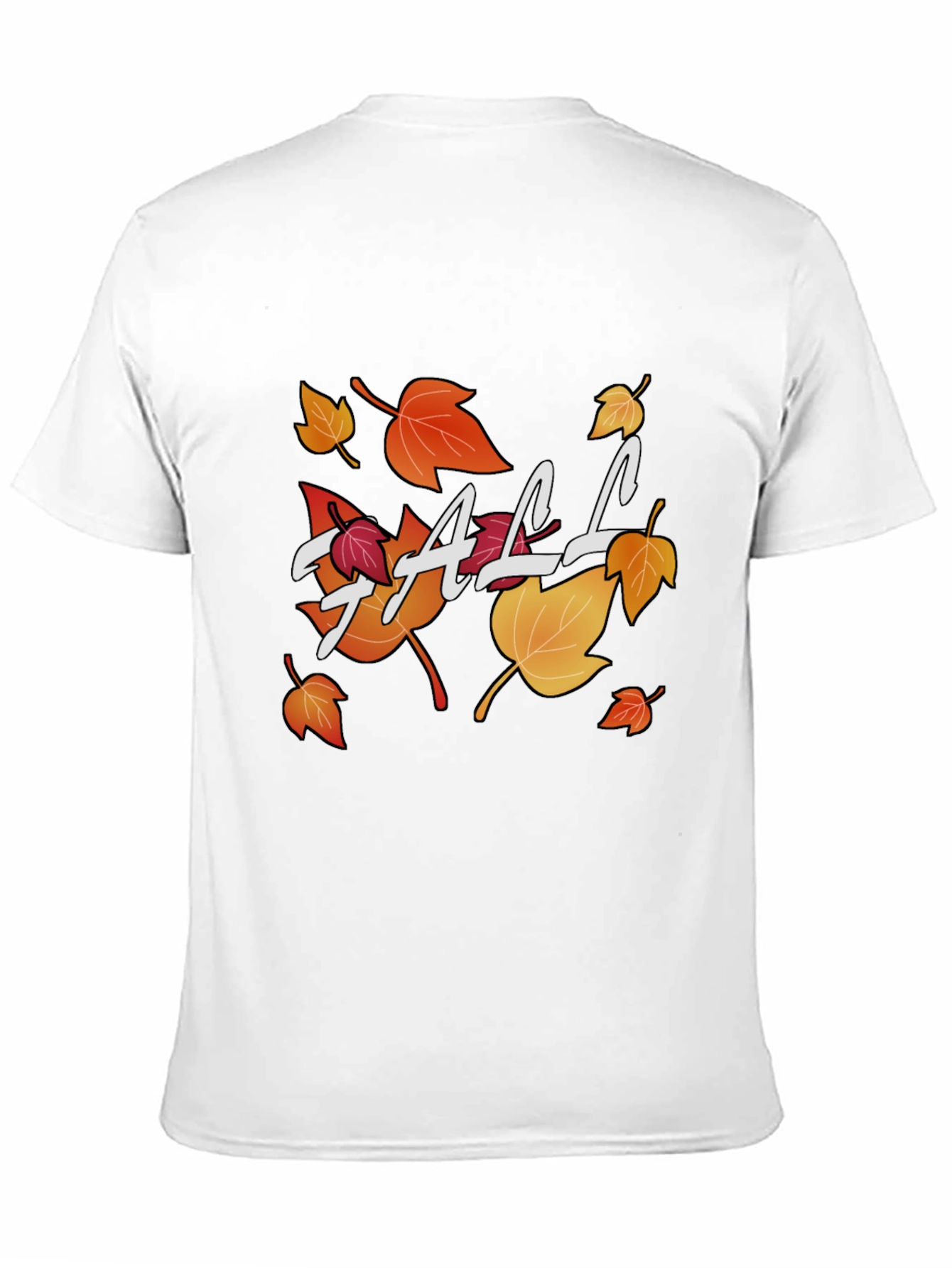 Camiseta Negra Estampada de Otoño para Hombre