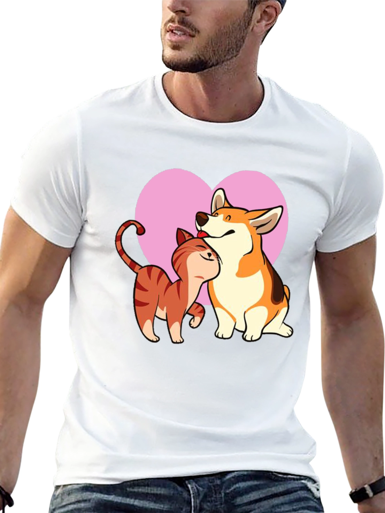 Camiseta Negra: Amor Gatuno y Perruno