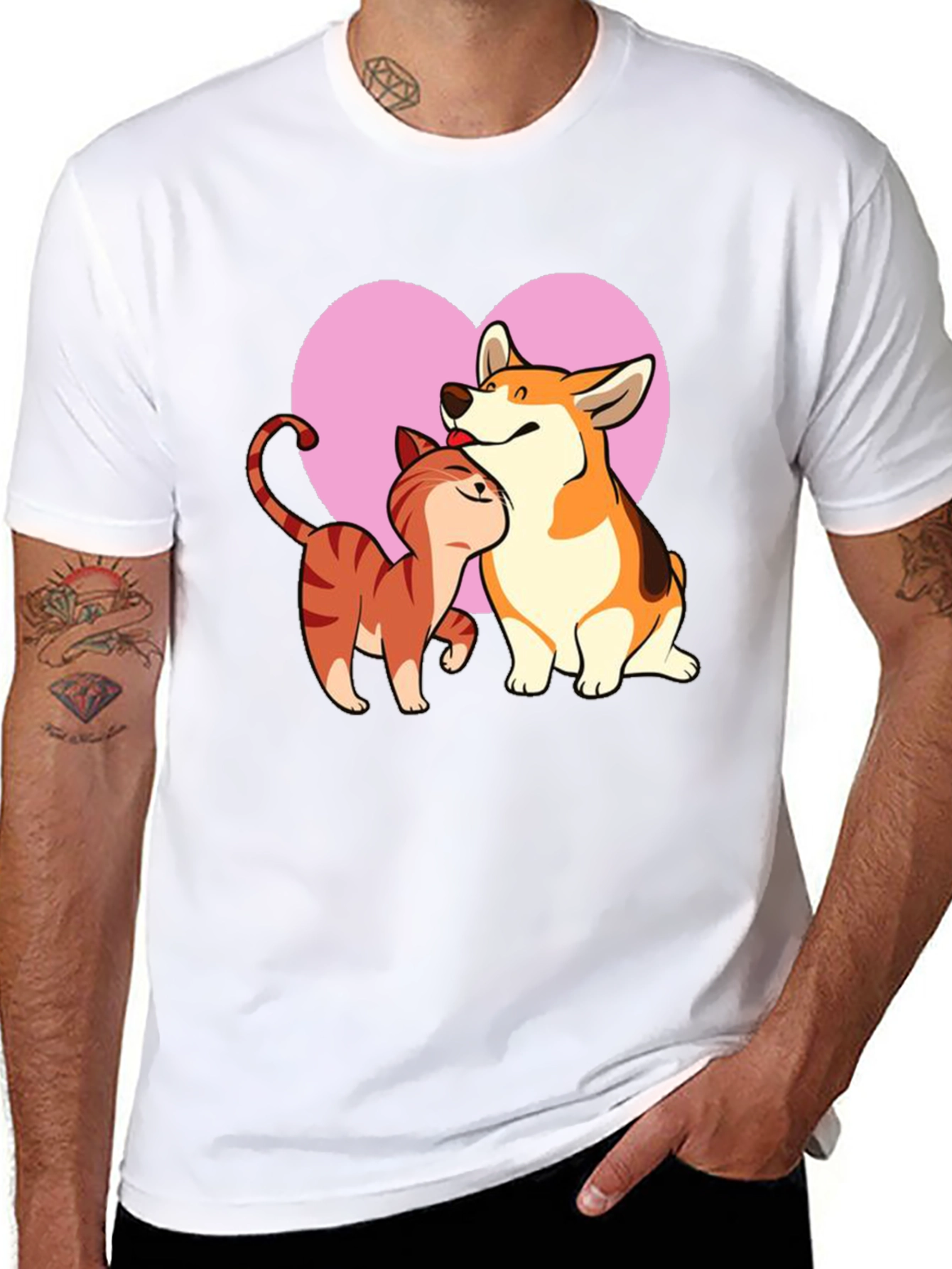 Camiseta Negra: Amor Gatuno y Perruno