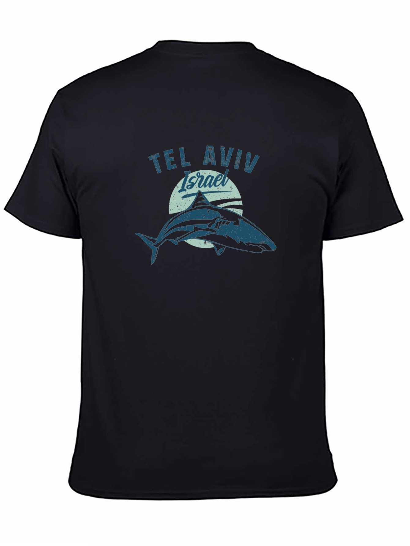 Camiseta Negra Tel Aviv Israel Tiburón