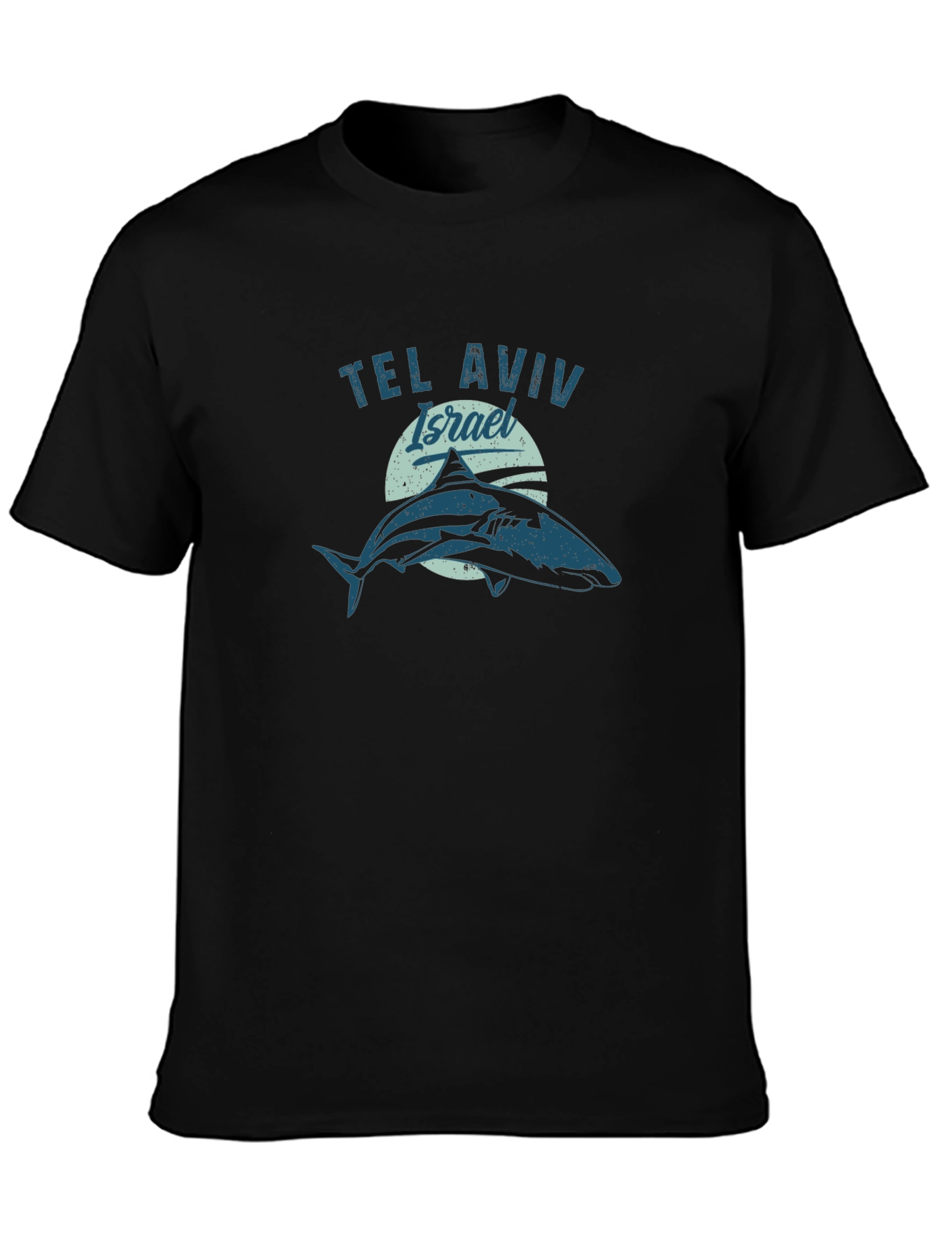 Camiseta Negra Tel Aviv Israel Tiburón