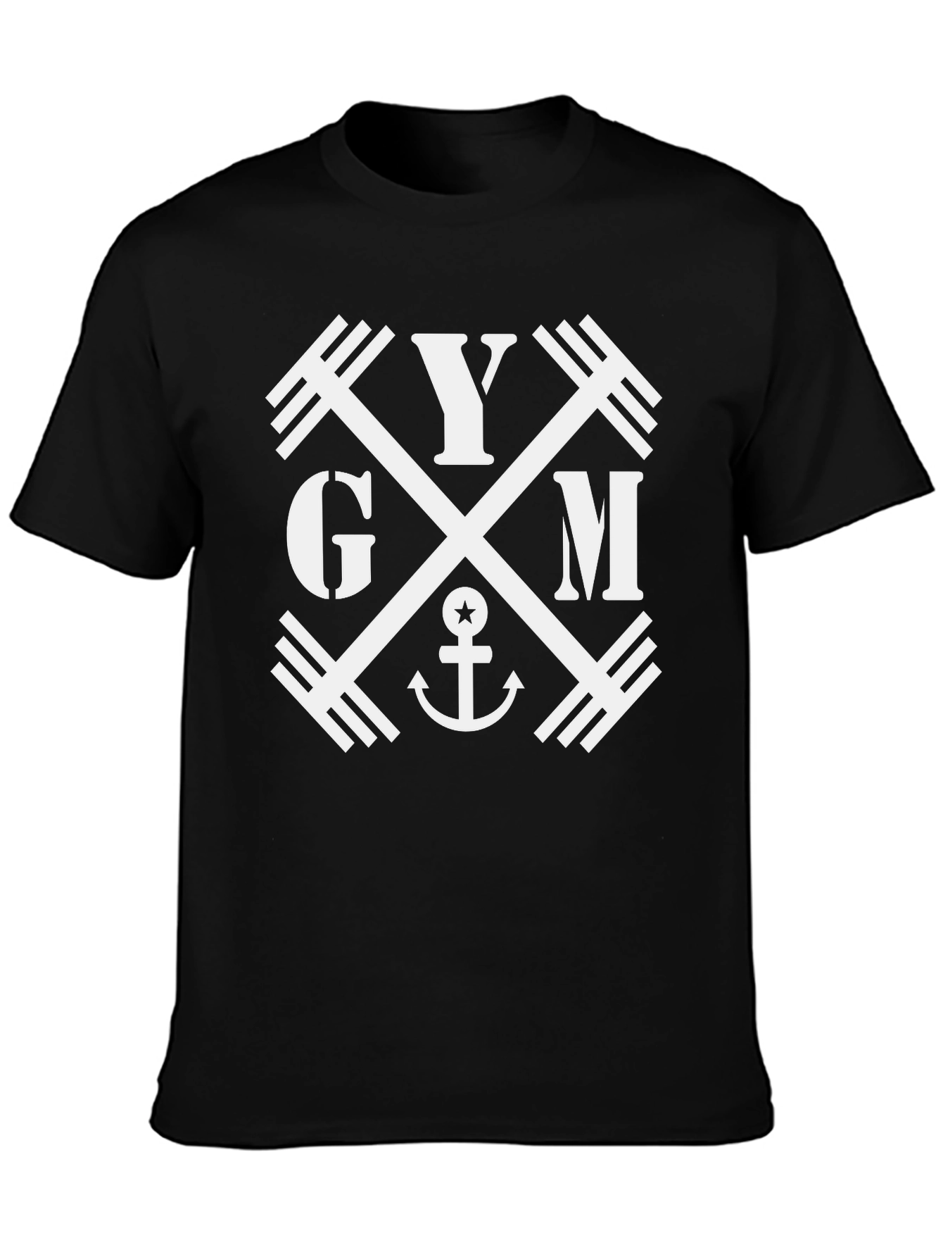 Camiseta Negra GYM Crossfit con Ancla
