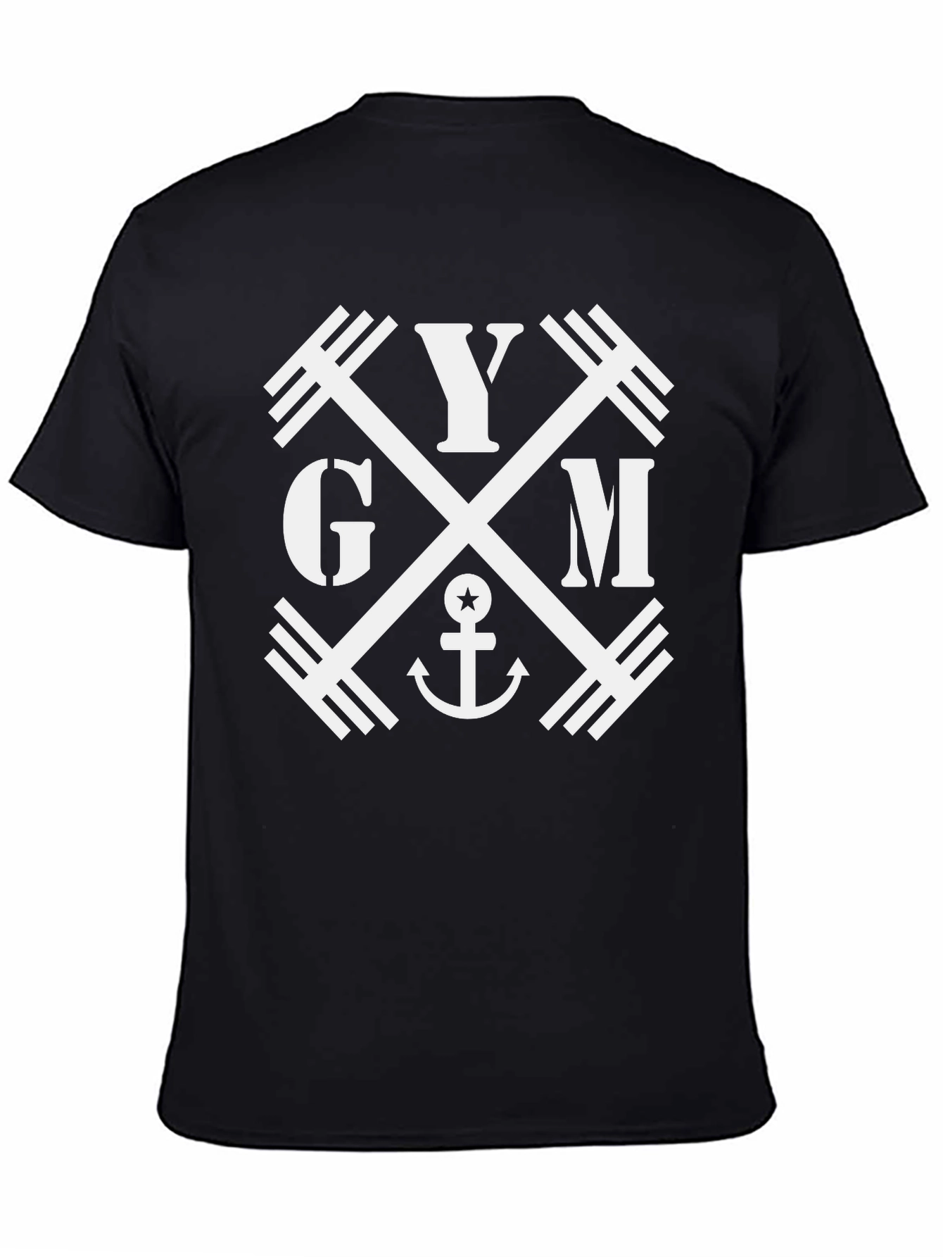 Camiseta Negra GYM Crossfit con Ancla