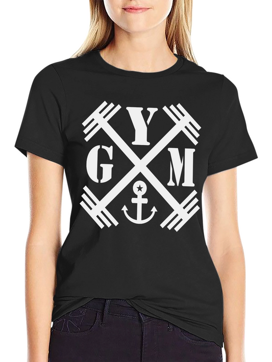 Camiseta Negra GYM Crossfit con Ancla
