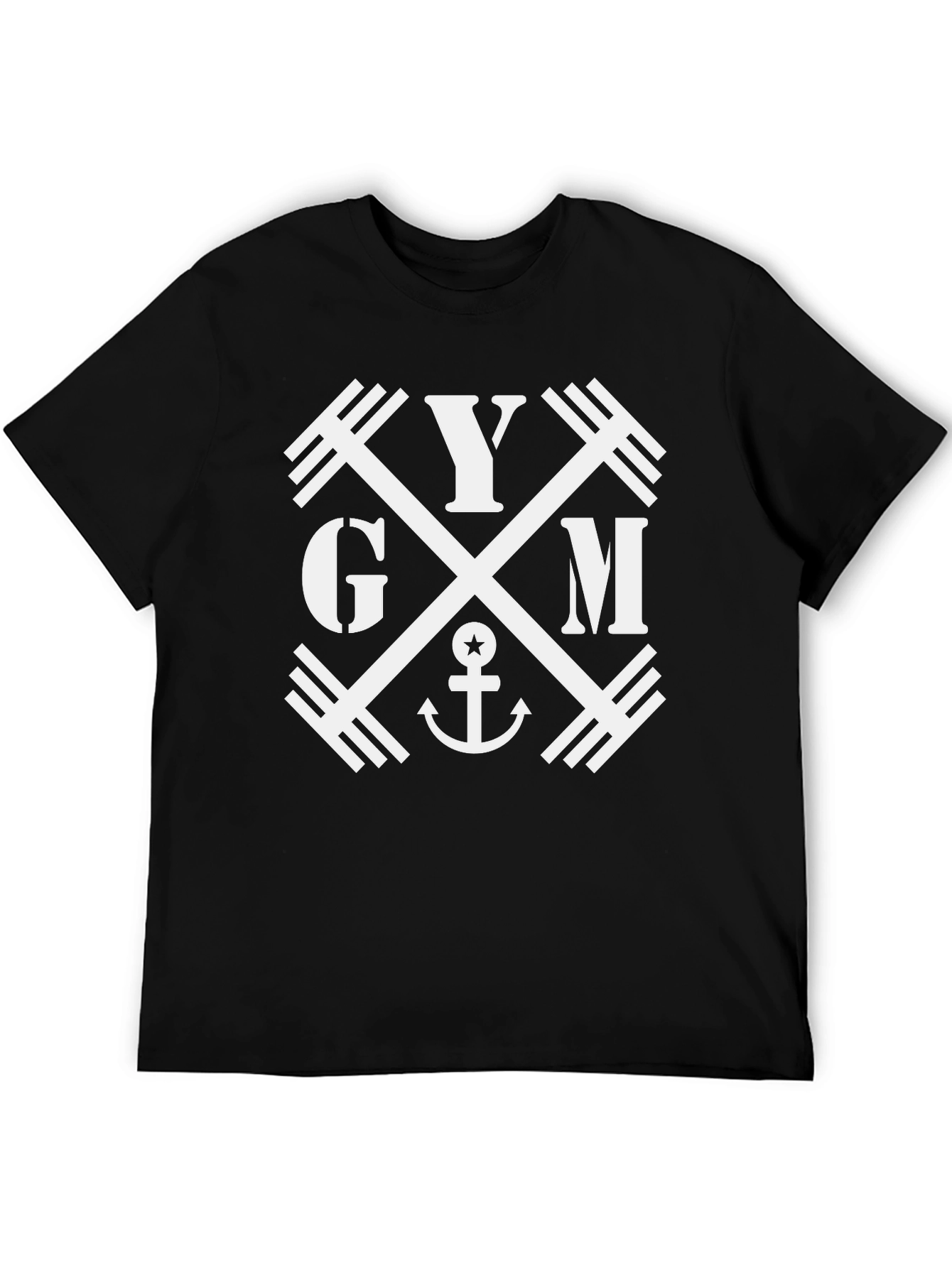 Camiseta Negra GYM Crossfit con Ancla
