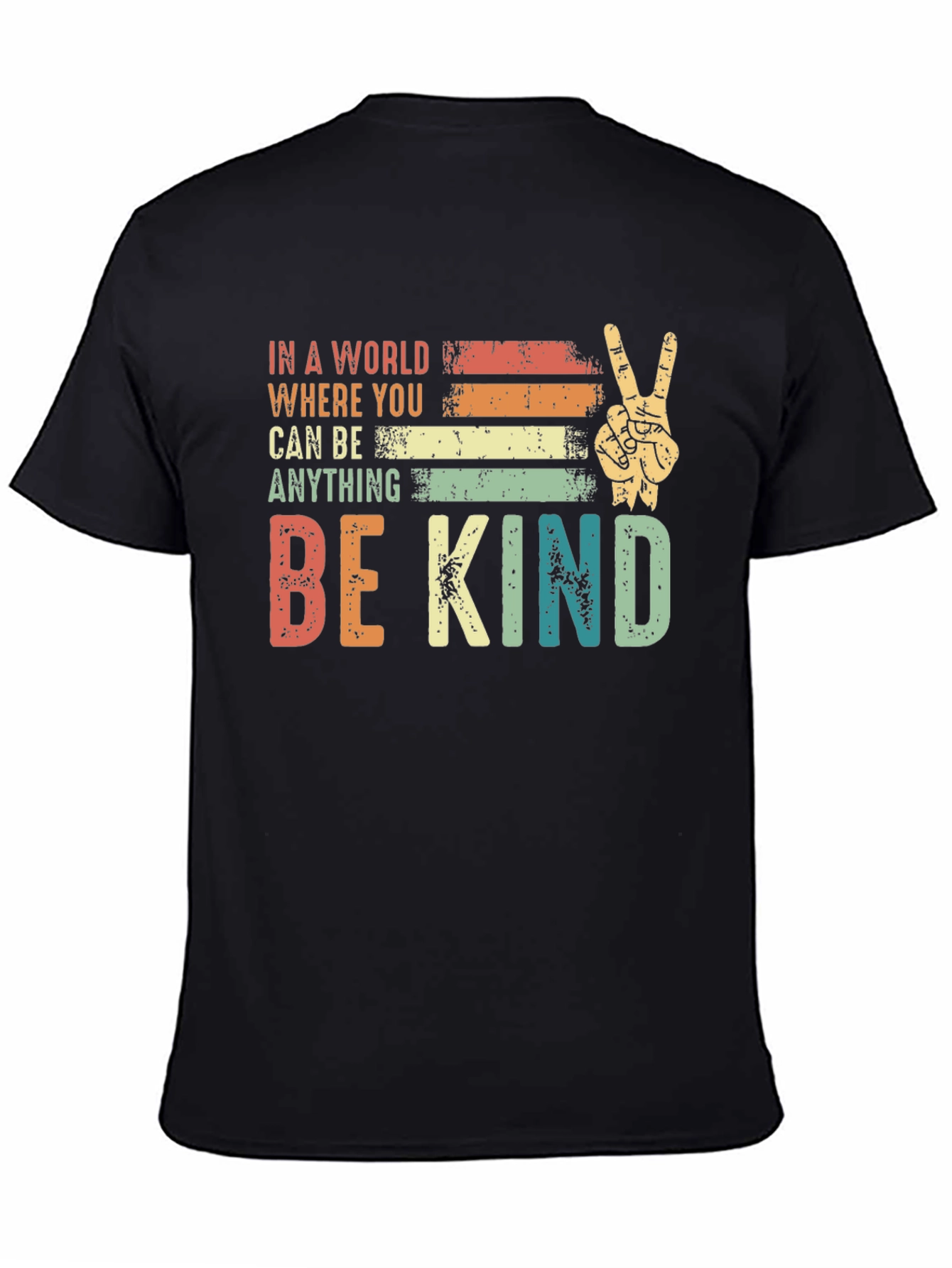Camiseta Negra con Mensaje Positivo Be Kind